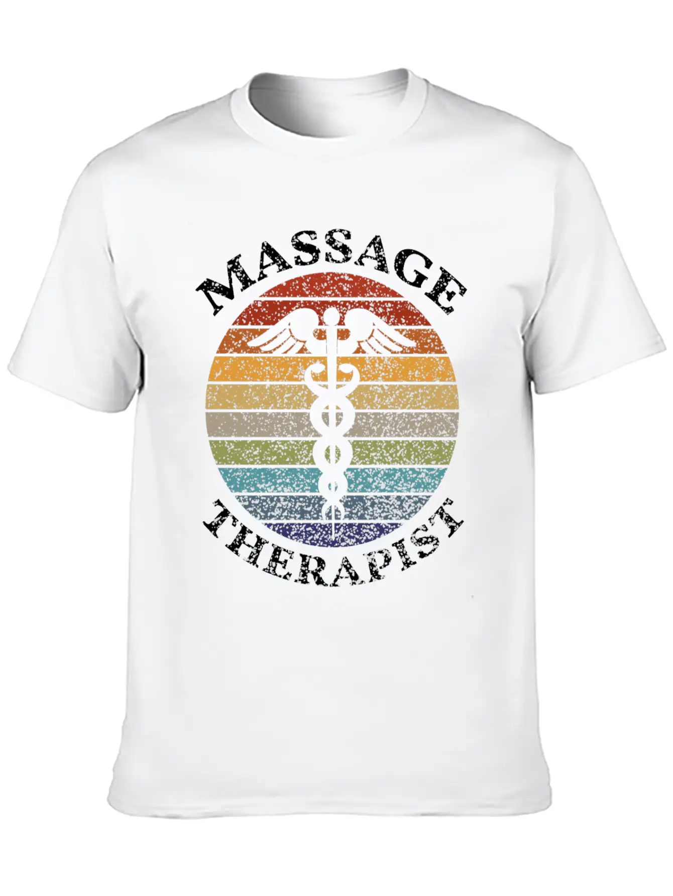 Massage Therapy - Massage Therapist Vintage Sunset Unisex Casual T-Shirt – Clean Design For Daily Comfort