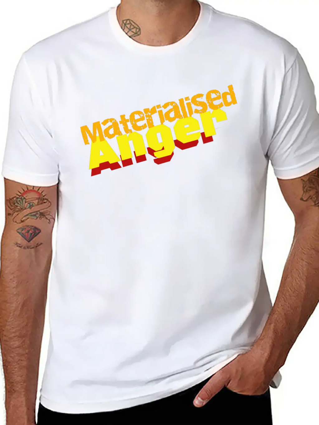 Materialised Anger Logo Relaxed Everyday Tee – Lightweight And Durable Cotton