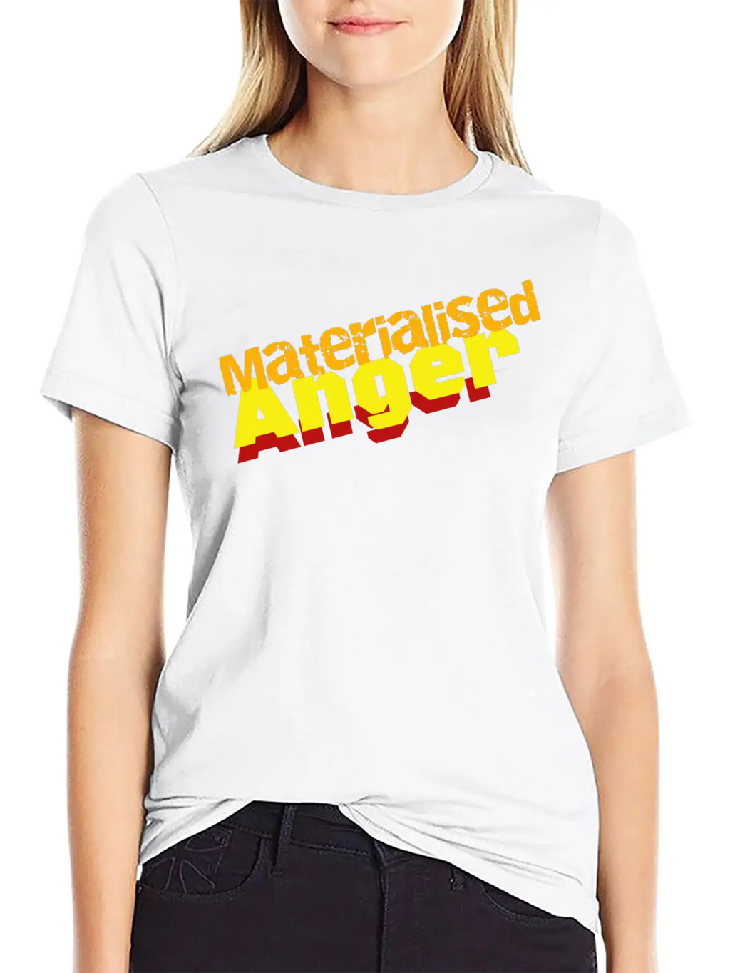 Materialised Anger Logo Relaxed Everyday Tee – Lightweight And Durable Cotton