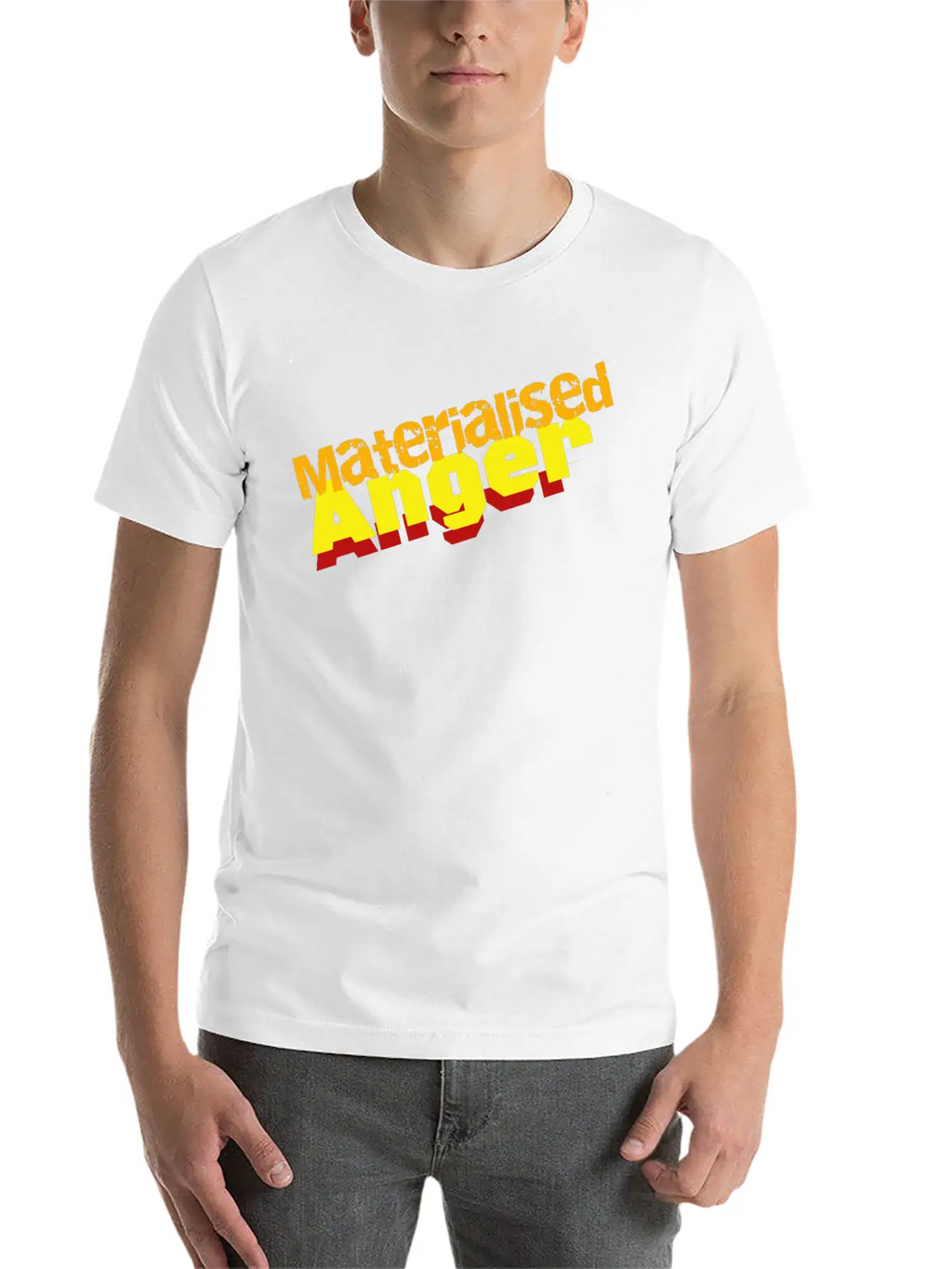 Materialised Anger Logo Relaxed Everyday Tee – Lightweight And Durable Cotton