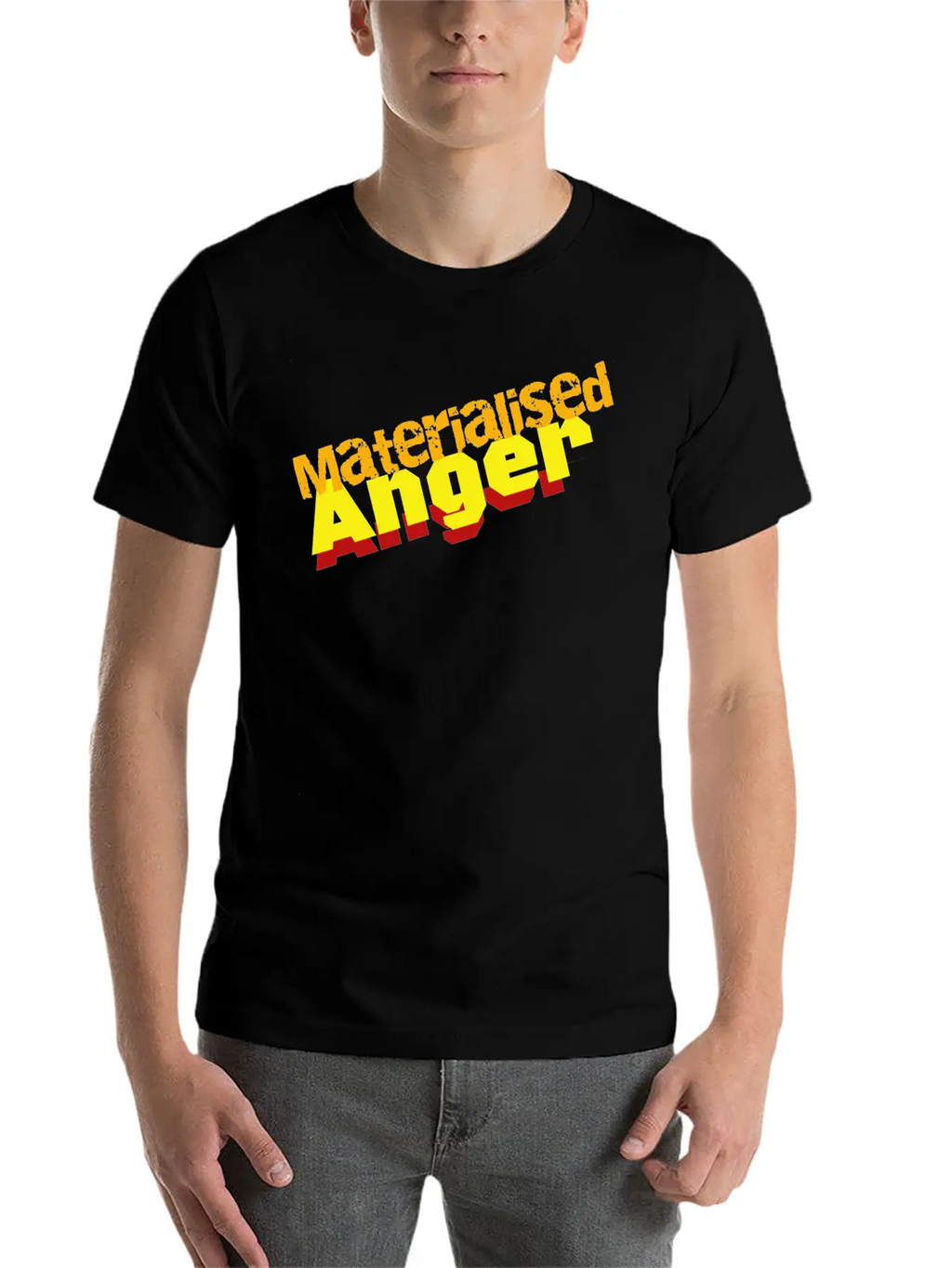 Materialised Anger Logo Relaxed Everyday Tee – Lightweight And Durable Cotton