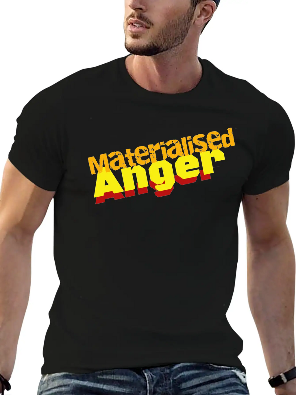Materialised Anger Logo Relaxed Everyday Tee – Lightweight And Durable Cotton