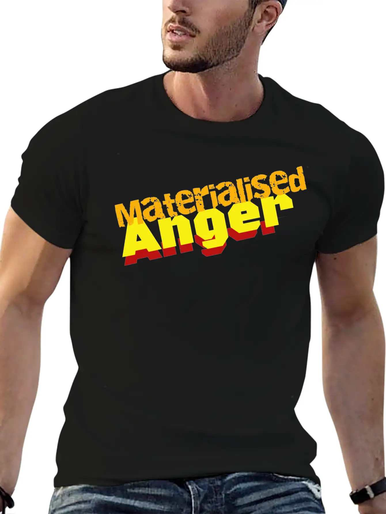 Materialised Anger Logo Relaxed Everyday Tee – Lightweight And Durable Cotton