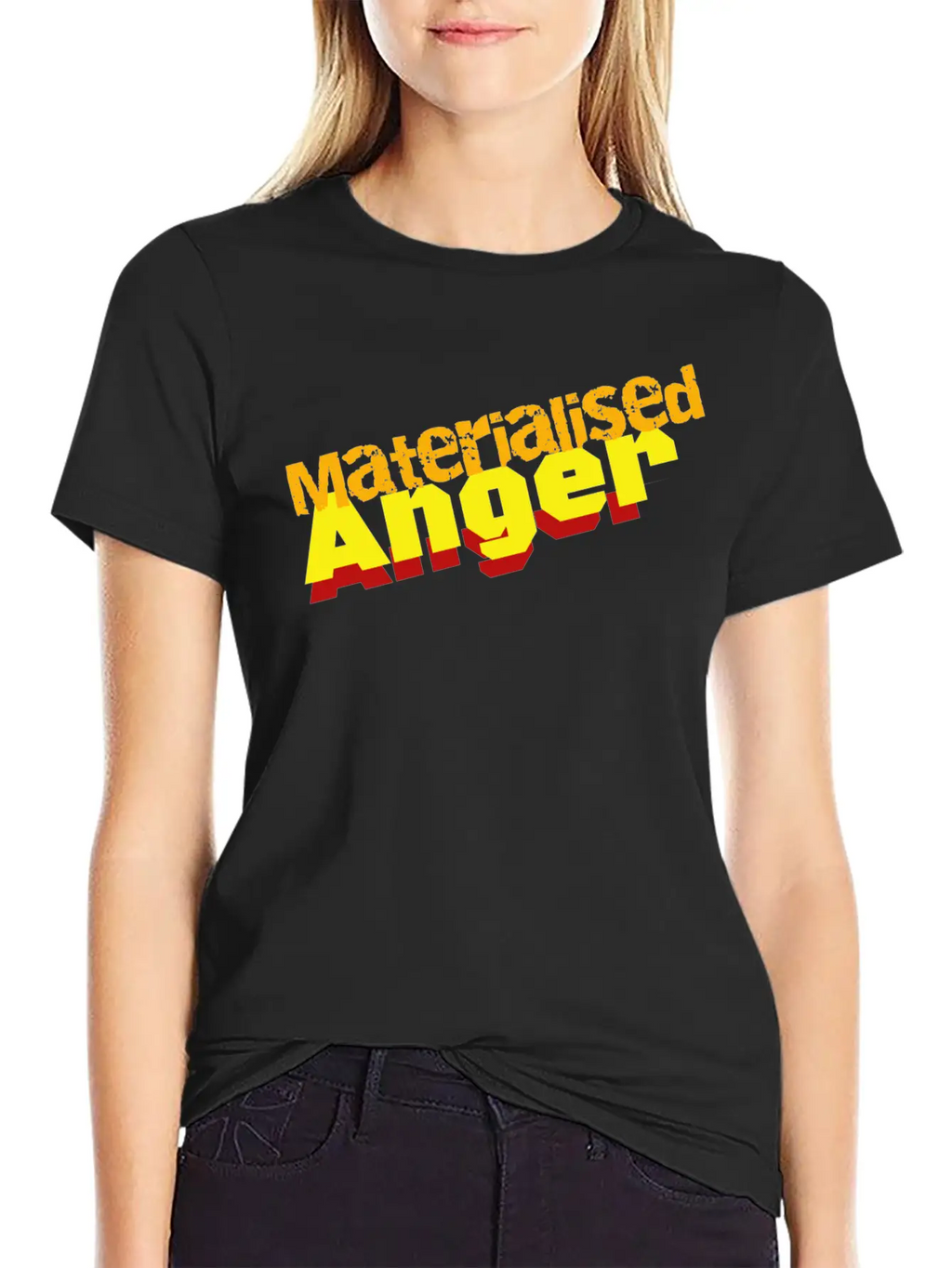 Materialised Anger Logo Relaxed Everyday Tee – Lightweight And Durable Cotton