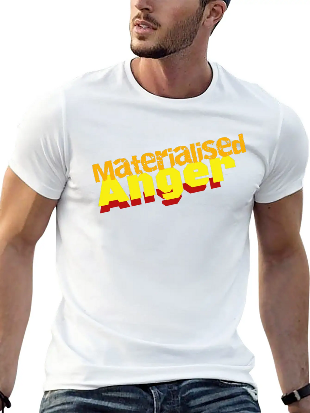Materialised Anger Logo Relaxed Everyday Tee – Lightweight And Durable Cotton