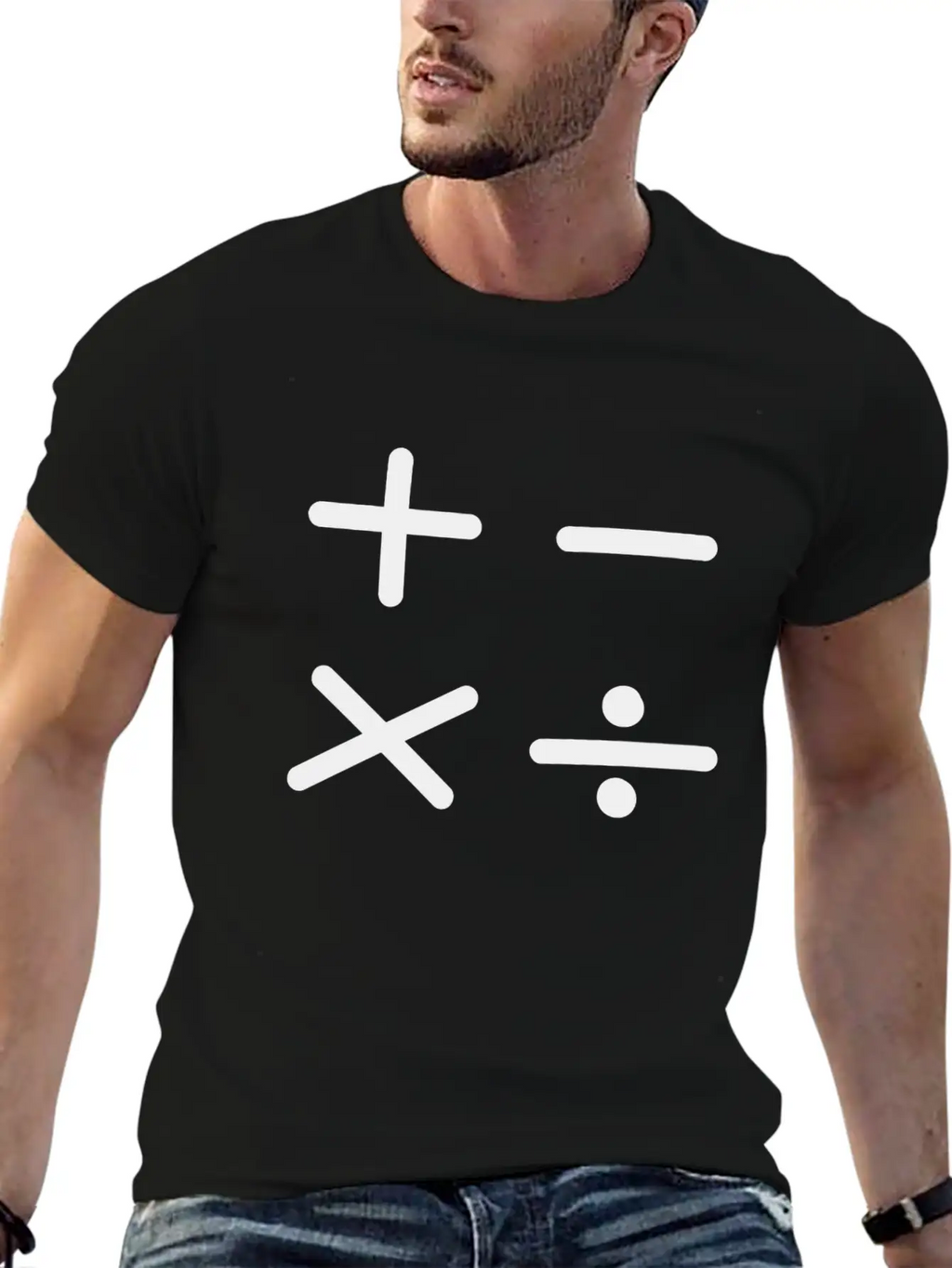 Math Sign Breathable Soft Cotton T-Shirt – Timeless Casual Look