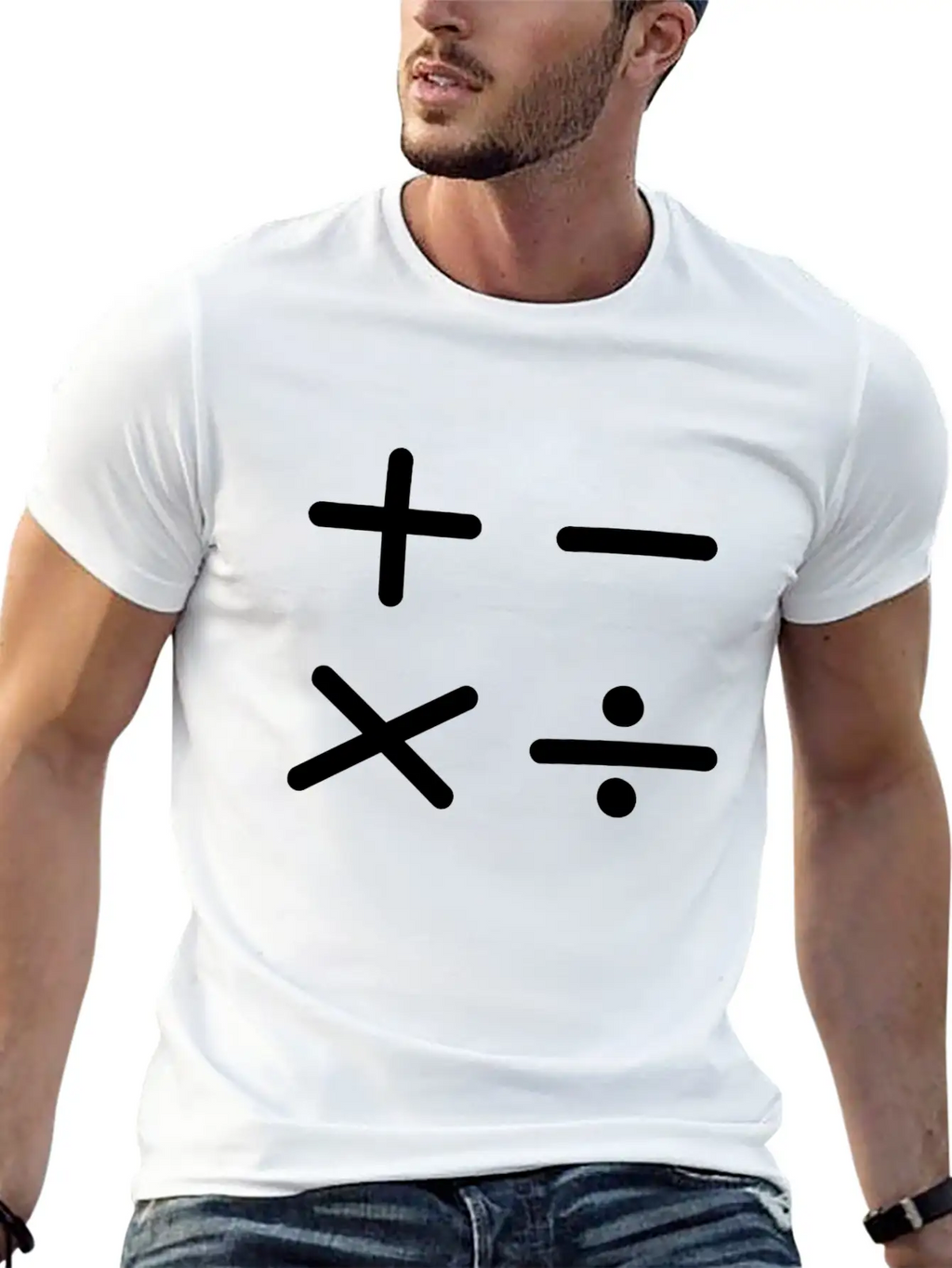 Math Sign Breathable Soft Cotton T-Shirt – Timeless Casual Look