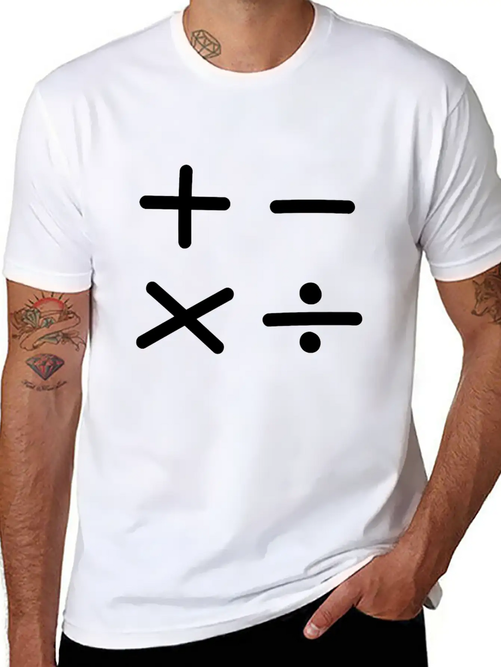 Math Sign Breathable Soft Cotton T-Shirt – Timeless Casual Look