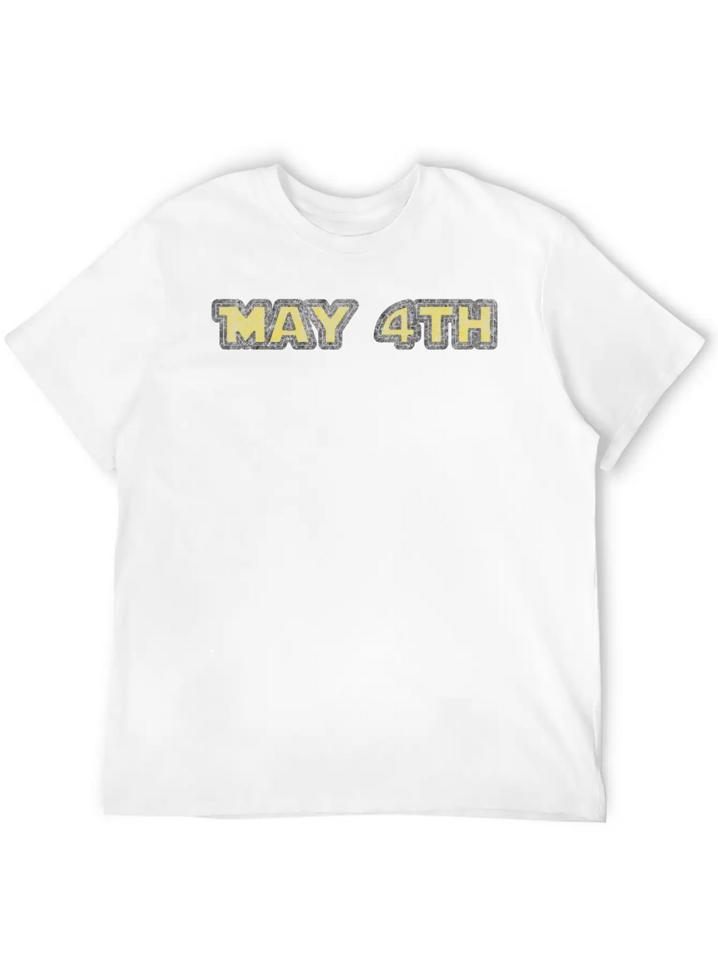 May 4th Yellow Grunge Breathable Graphic T-Shirt – Perfect For Casual Days