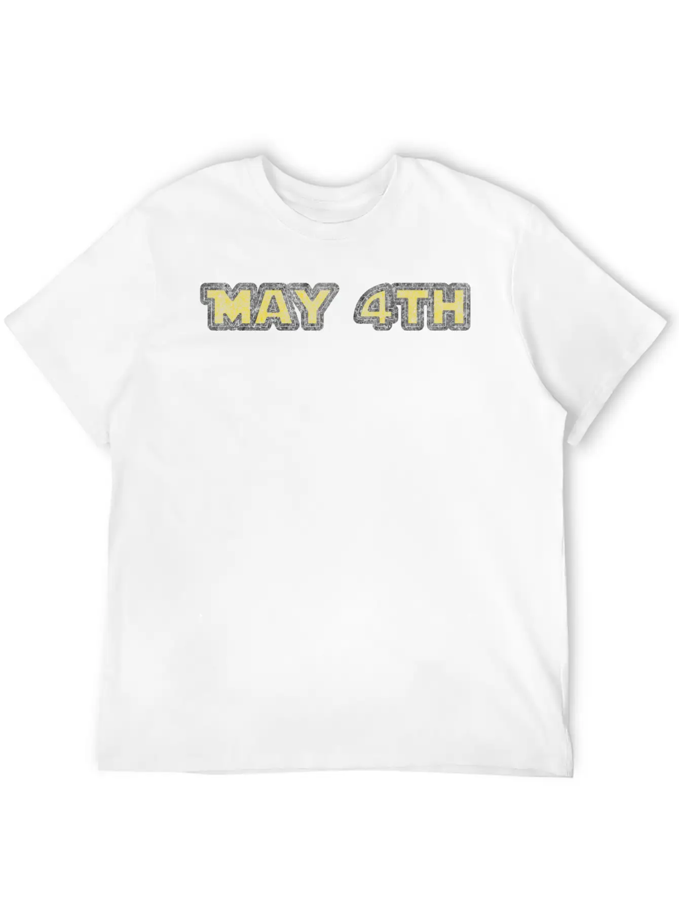 May 4th Yellow Grunge Breathable Graphic T-Shirt – Perfect For Casual Days