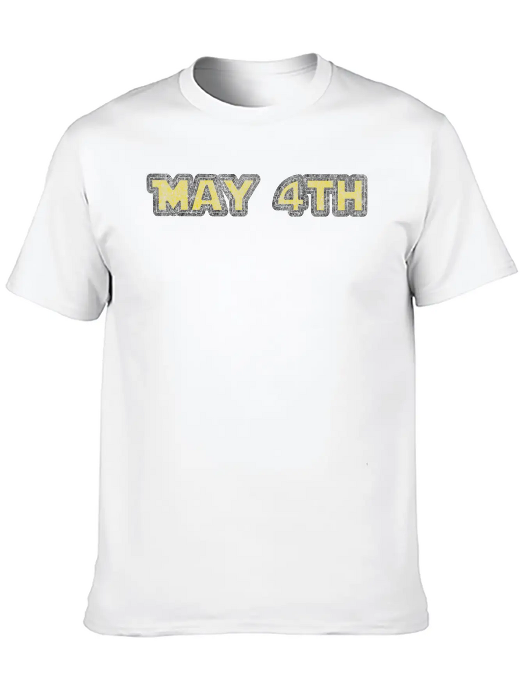 May 4th Yellow Grunge Breathable Graphic T-Shirt – Perfect For Casual Days