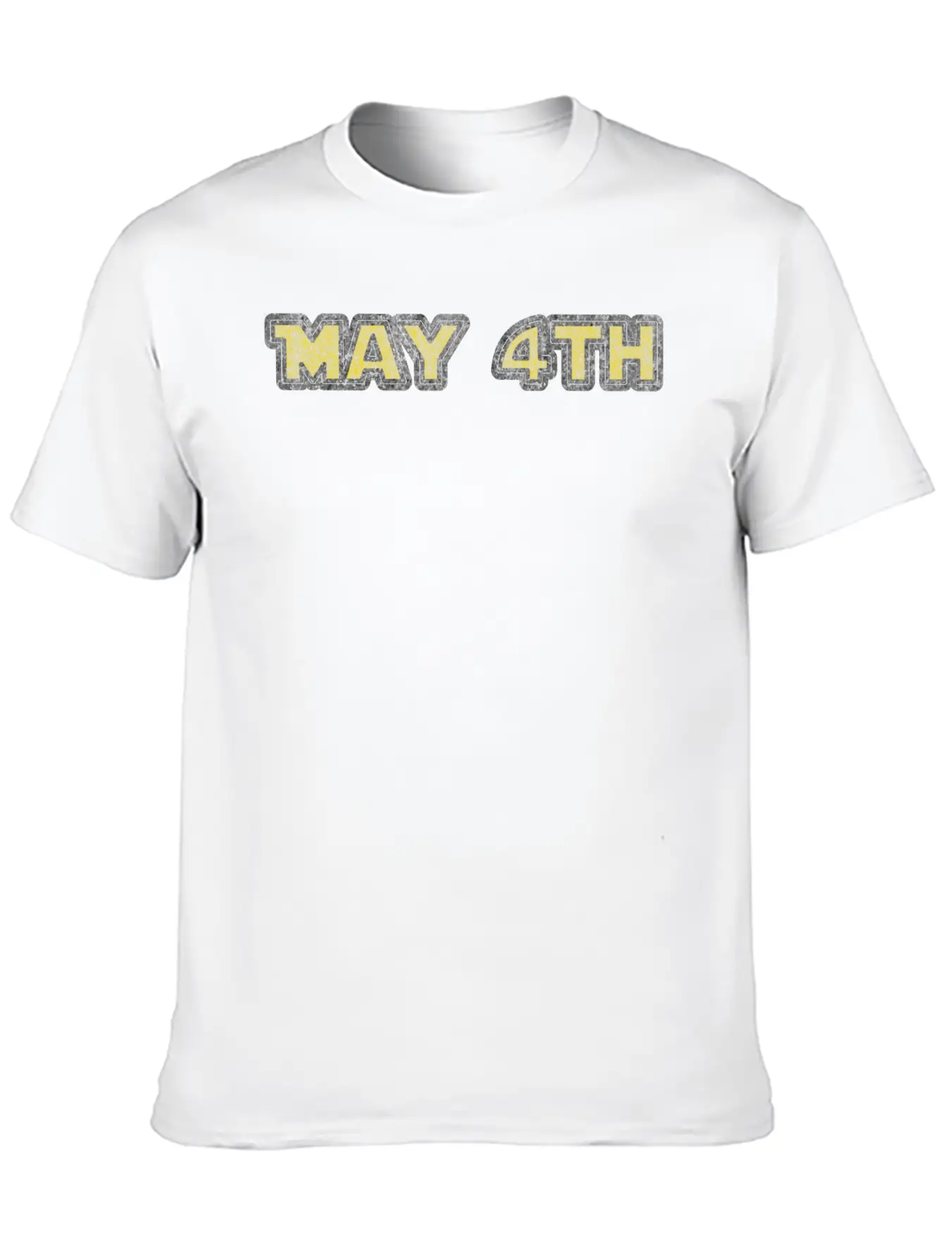 May 4th Yellow Grunge Breathable Graphic T-Shirt – Perfect For Casual Days