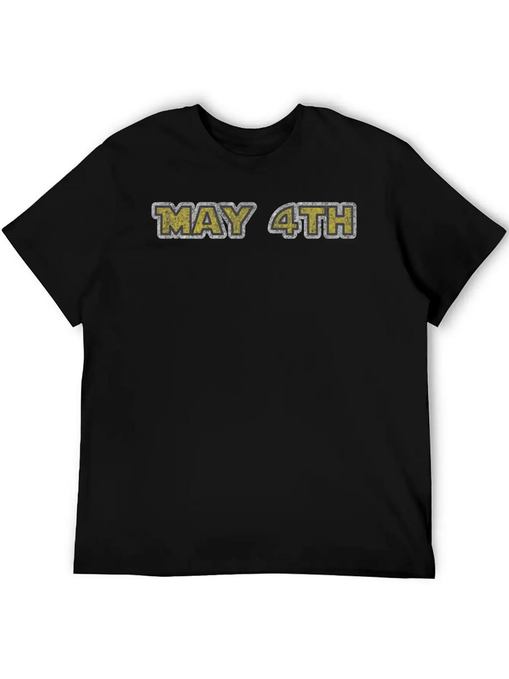 May 4th Yellow Grunge Breathable Graphic T-Shirt – Perfect For Casual Days