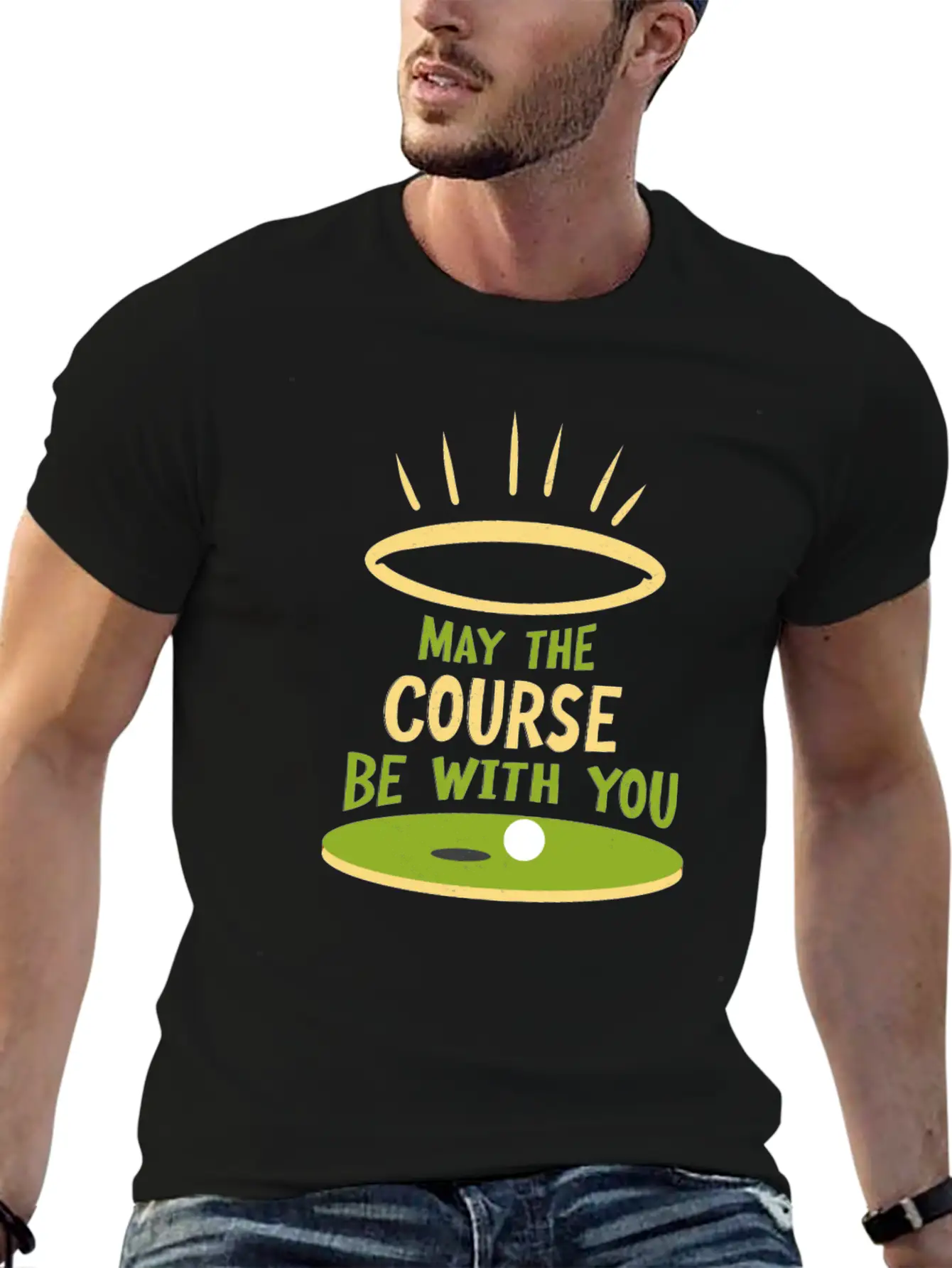 May The Course Be With You Funny Golf Player Classic Cotton Tee – Unisex Comfort For Any Season