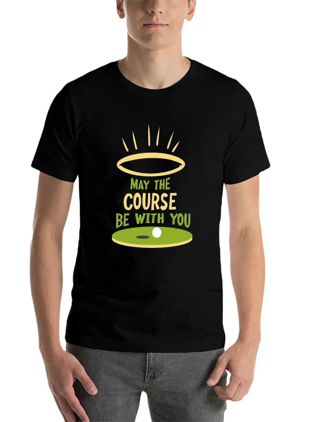 May The Course Be With You Funny Golf Player Classic Cotton Tee – Unisex Comfort For Any Season