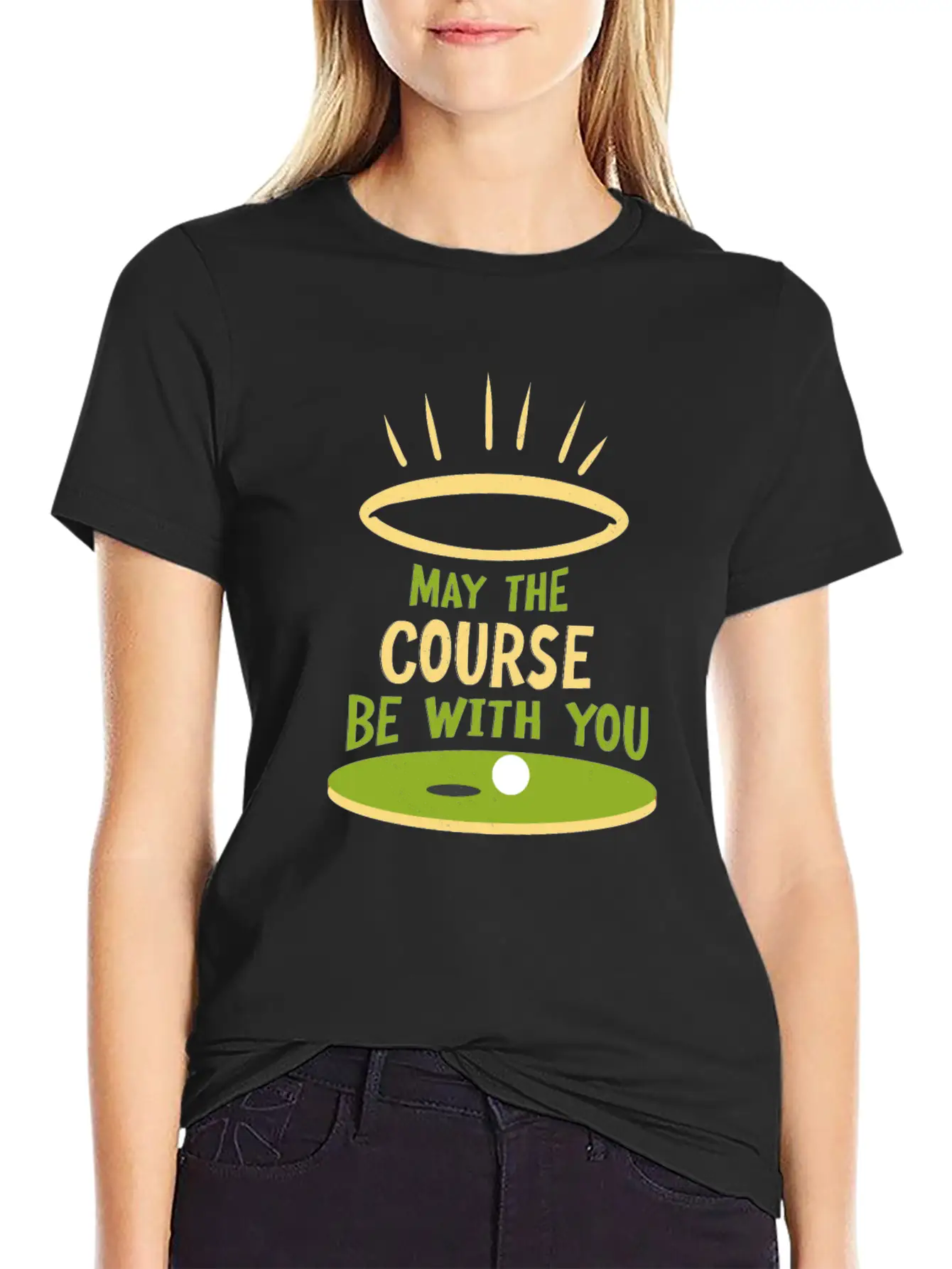 May The Course Be With You Funny Golf Player Classic Cotton Tee – Unisex Comfort For Any Season