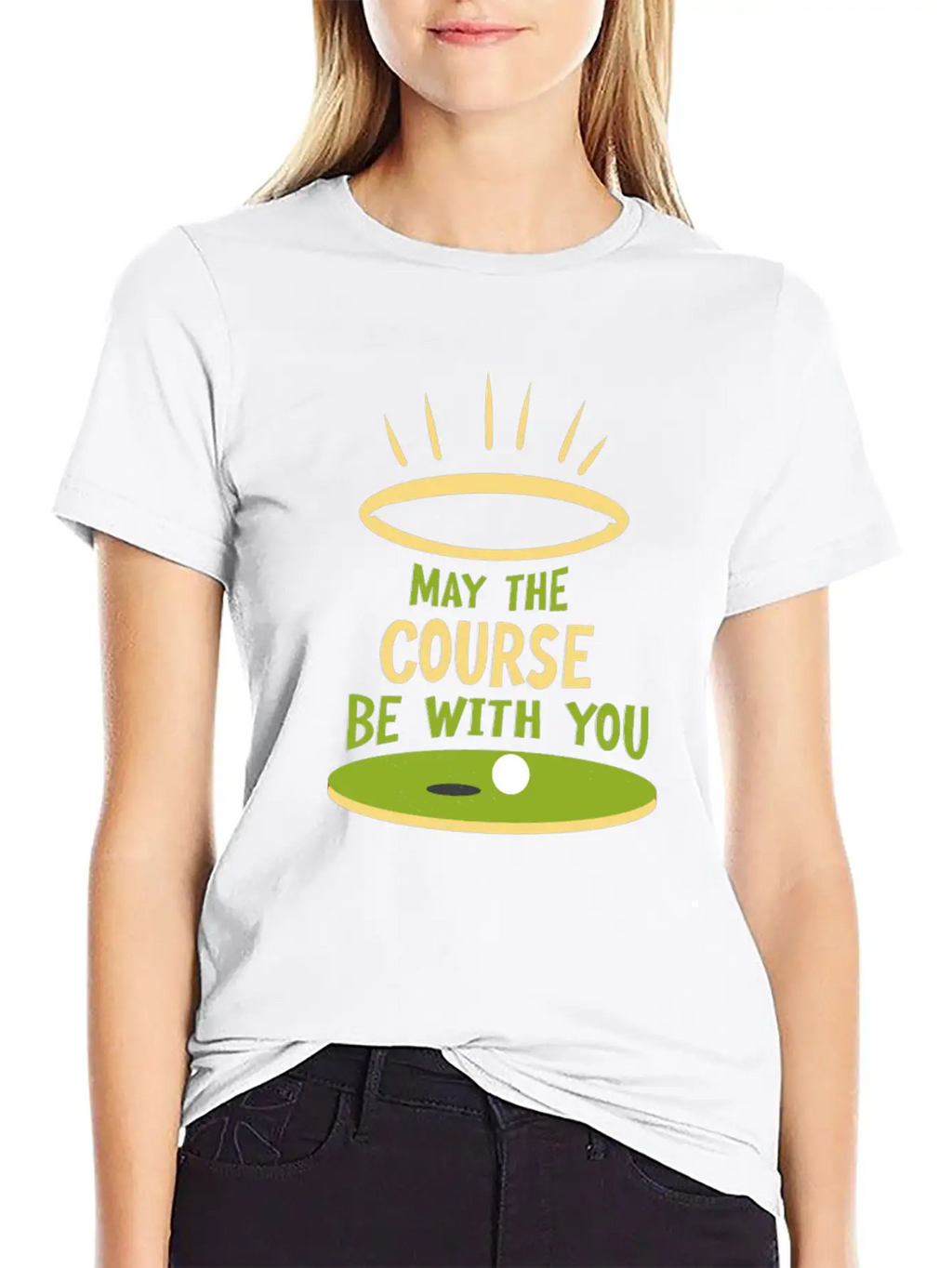 May The Course Be With You Funny Golf Player Classic Cotton Tee – Unisex Comfort For Any Season