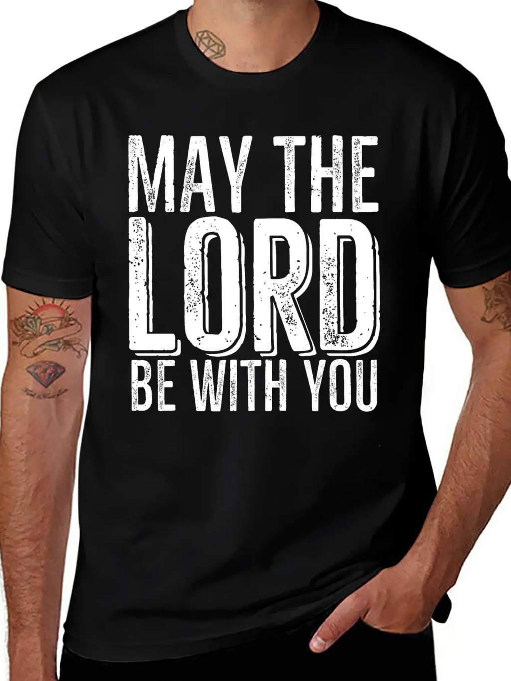 May The Lord Be With You Timeless Short Sleeve Tee – Comfy And Minimalist Design