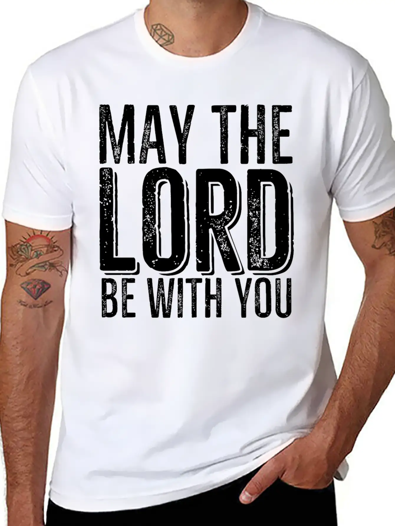 May The Lord Be With You Timeless Short Sleeve Tee – Comfy And Minimalist Design