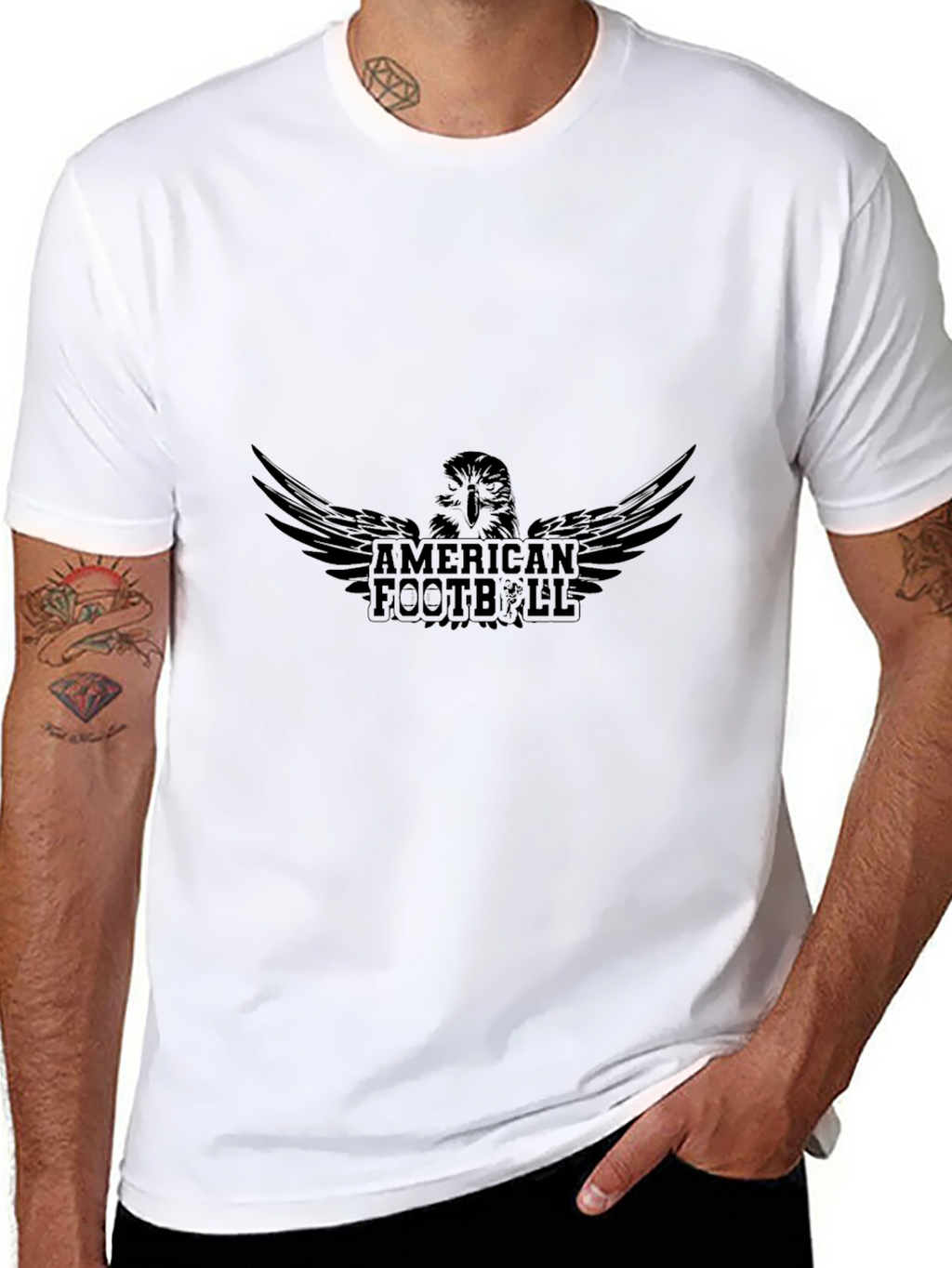 American Football Eagle Graphic T-Shirt