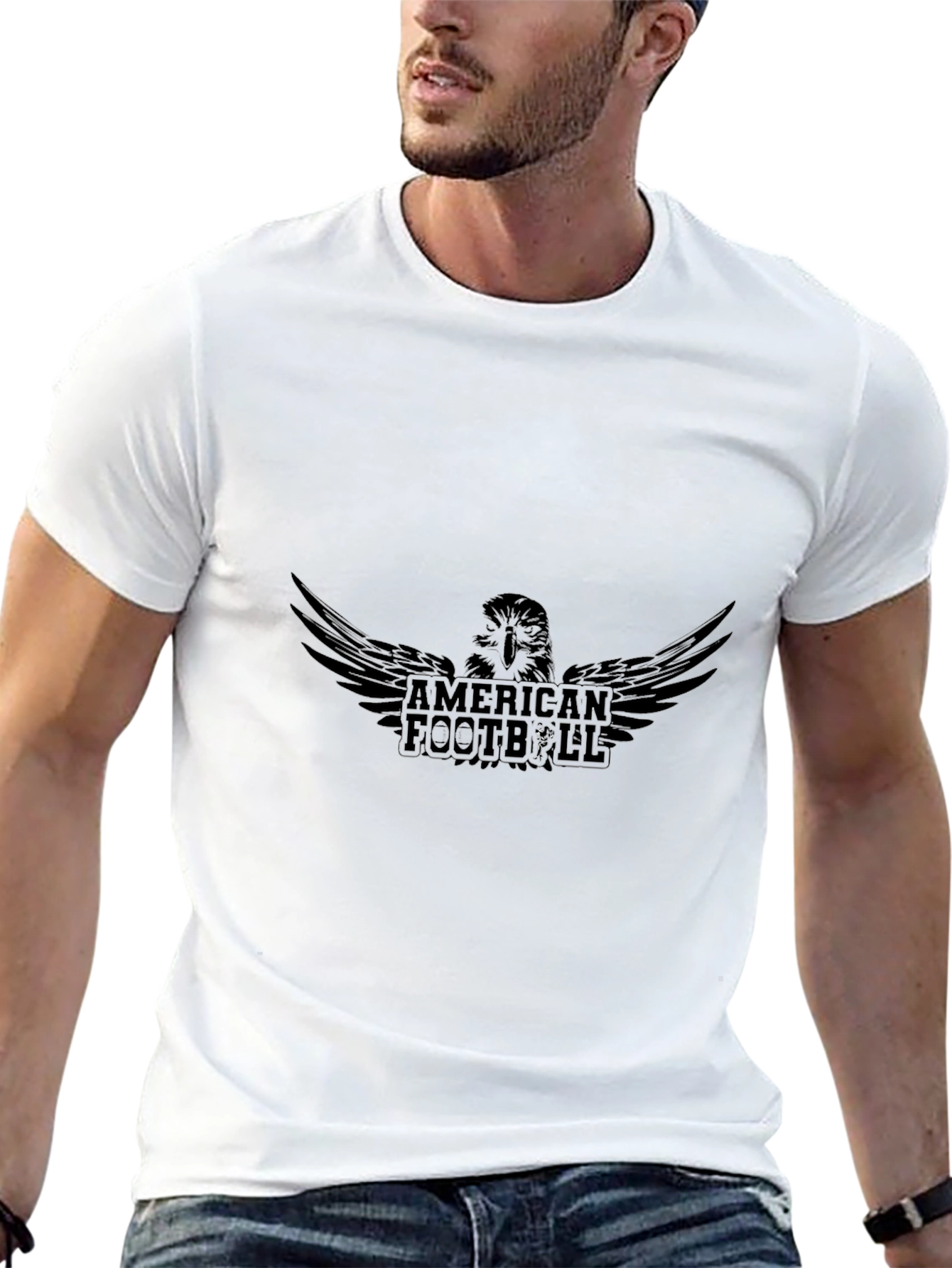 American Football Eagle Graphic T-Shirt