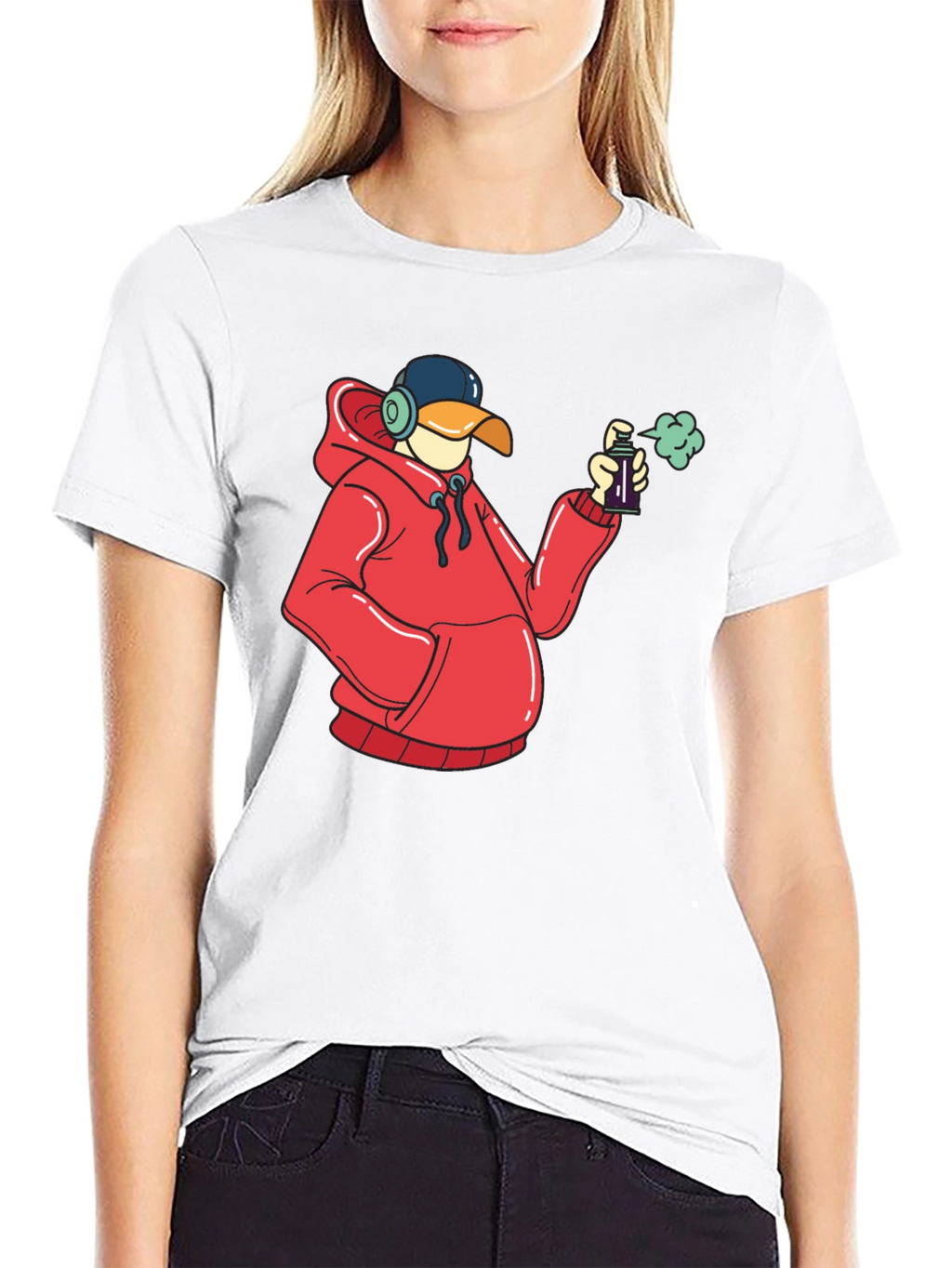 Duck Graffiti Artist Black T-Shirt