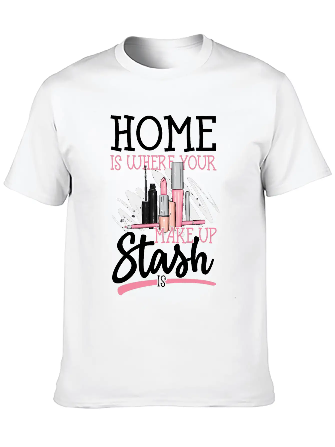 Me Is Where Your Makeup Stash Is Design For A Relaxed Everyday Tee – Lightweight And Durable Cotton