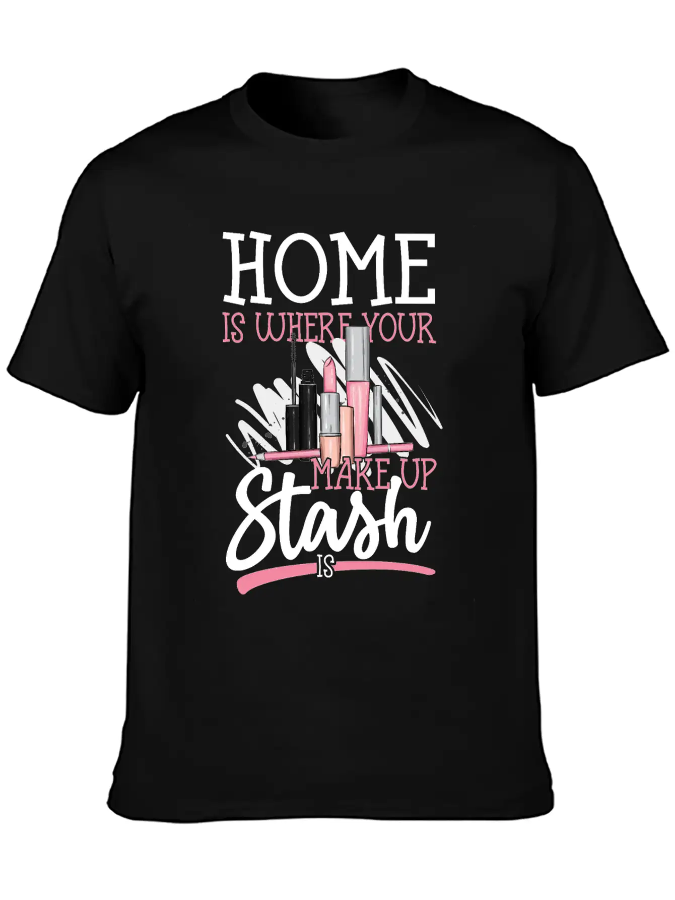 Me Is Where Your Makeup Stash Is Design For A Relaxed Everyday Tee – Lightweight And Durable Cotton