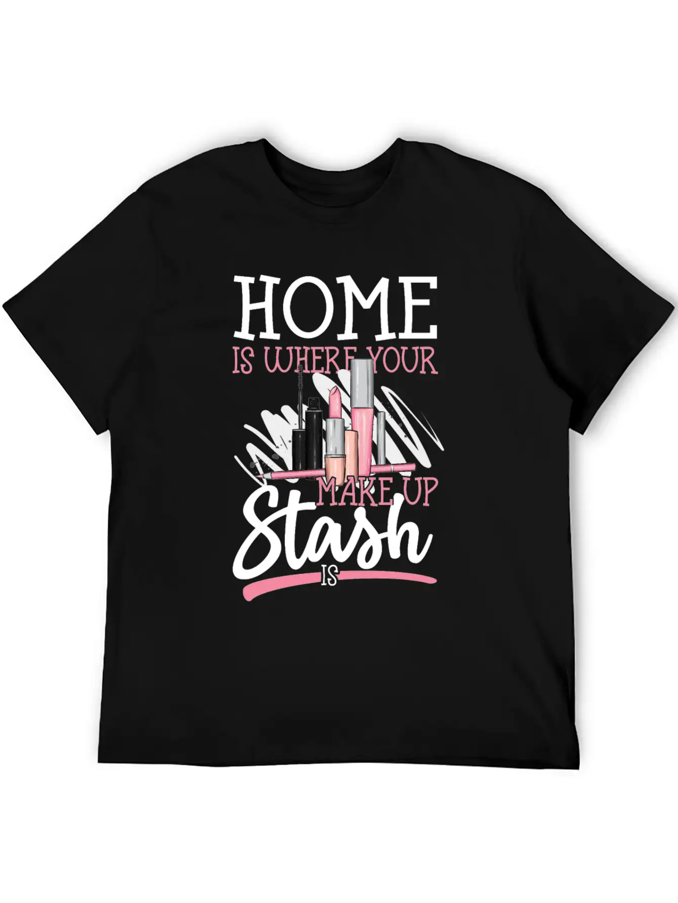 Me Is Where Your Makeup Stash Is Design For A Relaxed Everyday Tee – Lightweight And Durable Cotton