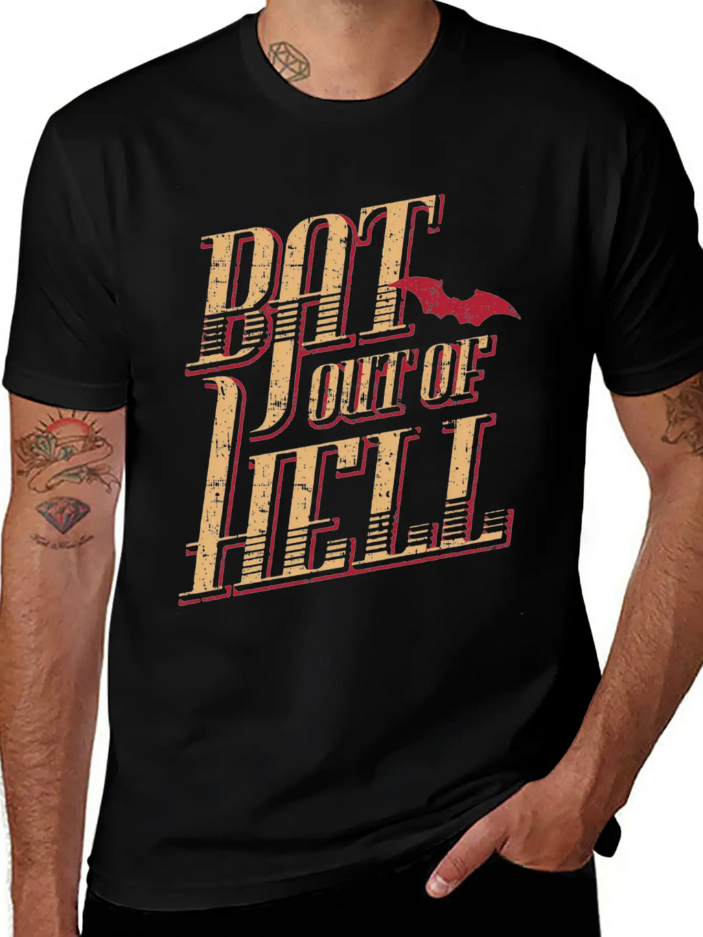 Meat Loaf Bat Out Of Hell Lyric Breathable Soft Cotton T-Shirt – Timeless Casual Look