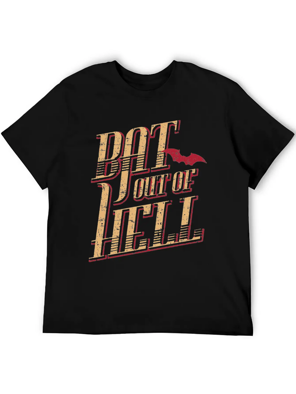 Meat Loaf Bat Out Of Hell Lyric Breathable Soft Cotton T-Shirt – Timeless Casual Look