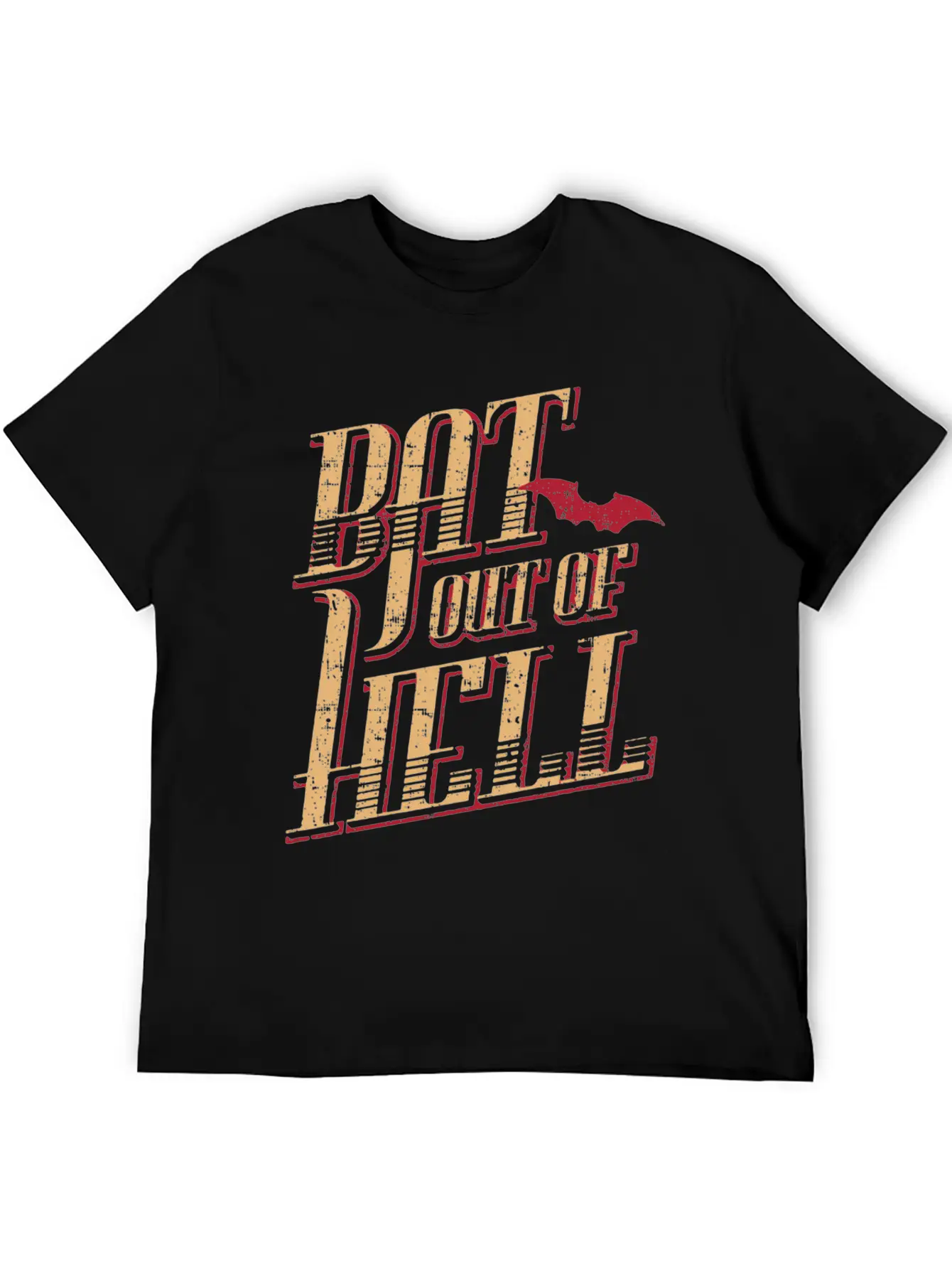 Meat Loaf Bat Out Of Hell Lyric Breathable Soft Cotton T-Shirt – Timeless Casual Look