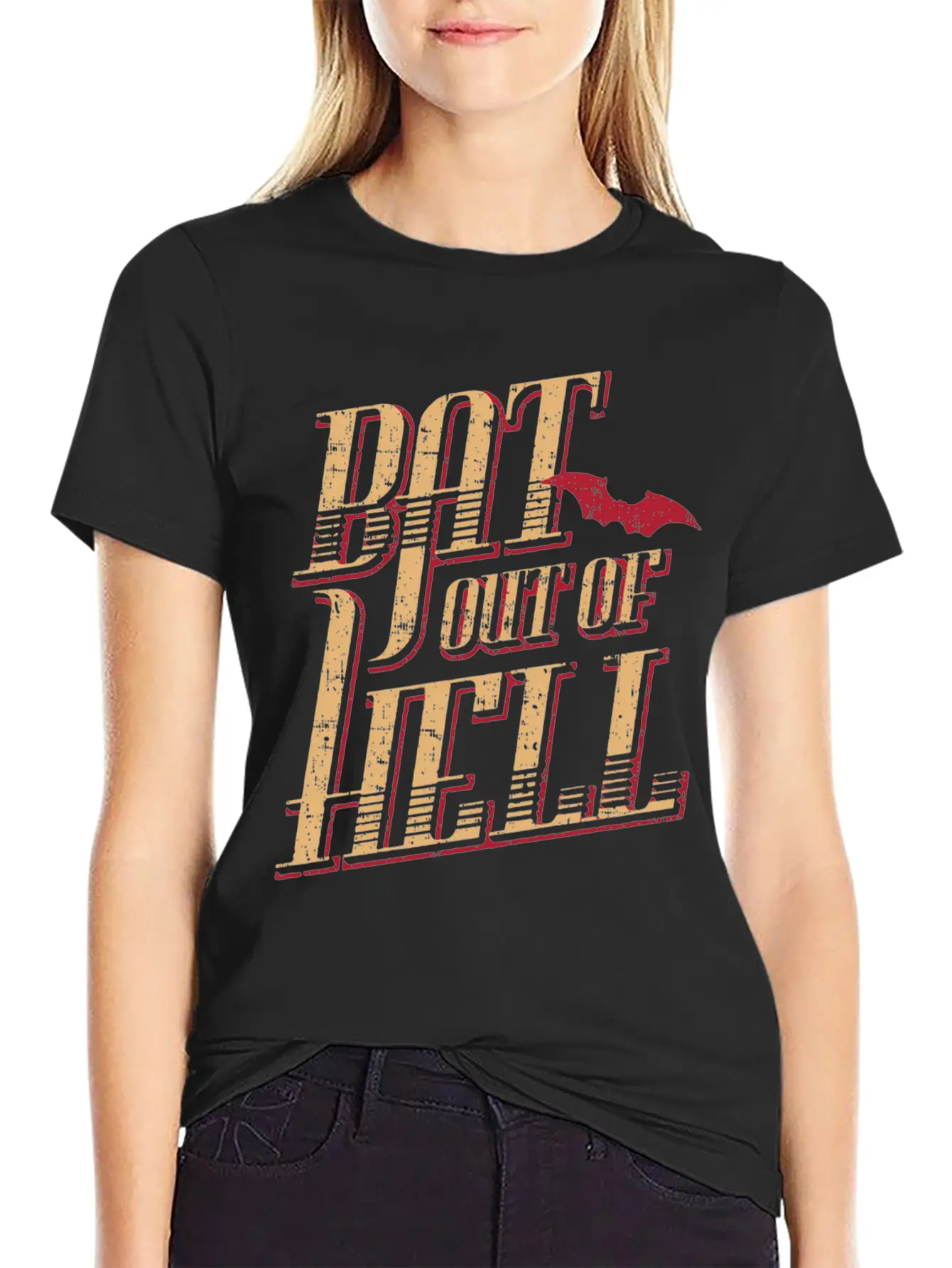 Meat Loaf Bat Out Of Hell Lyric Breathable Soft Cotton T-Shirt – Timeless Casual Look