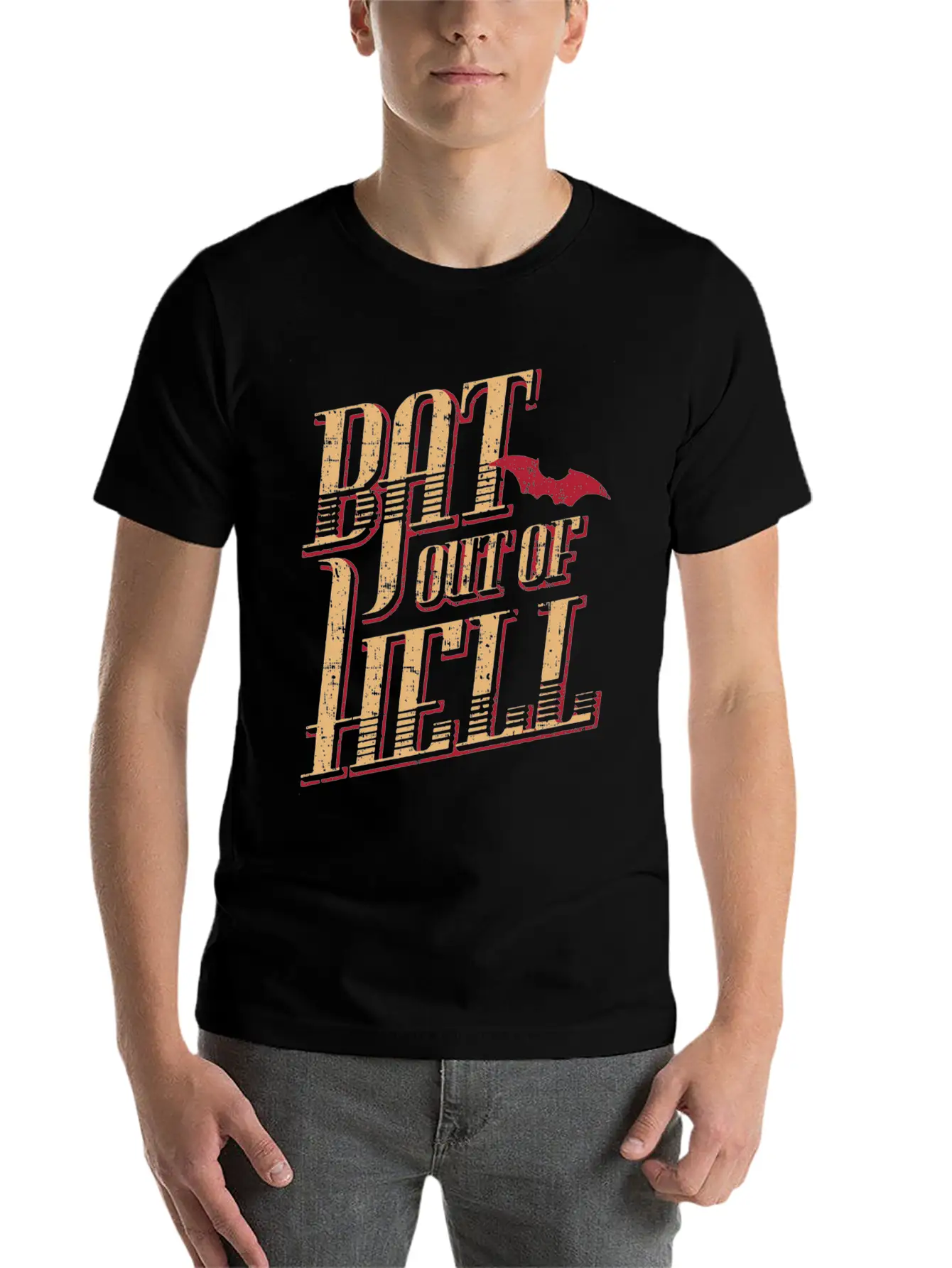 Meat Loaf Bat Out Of Hell Lyric Breathable Soft Cotton T-Shirt – Timeless Casual Look
