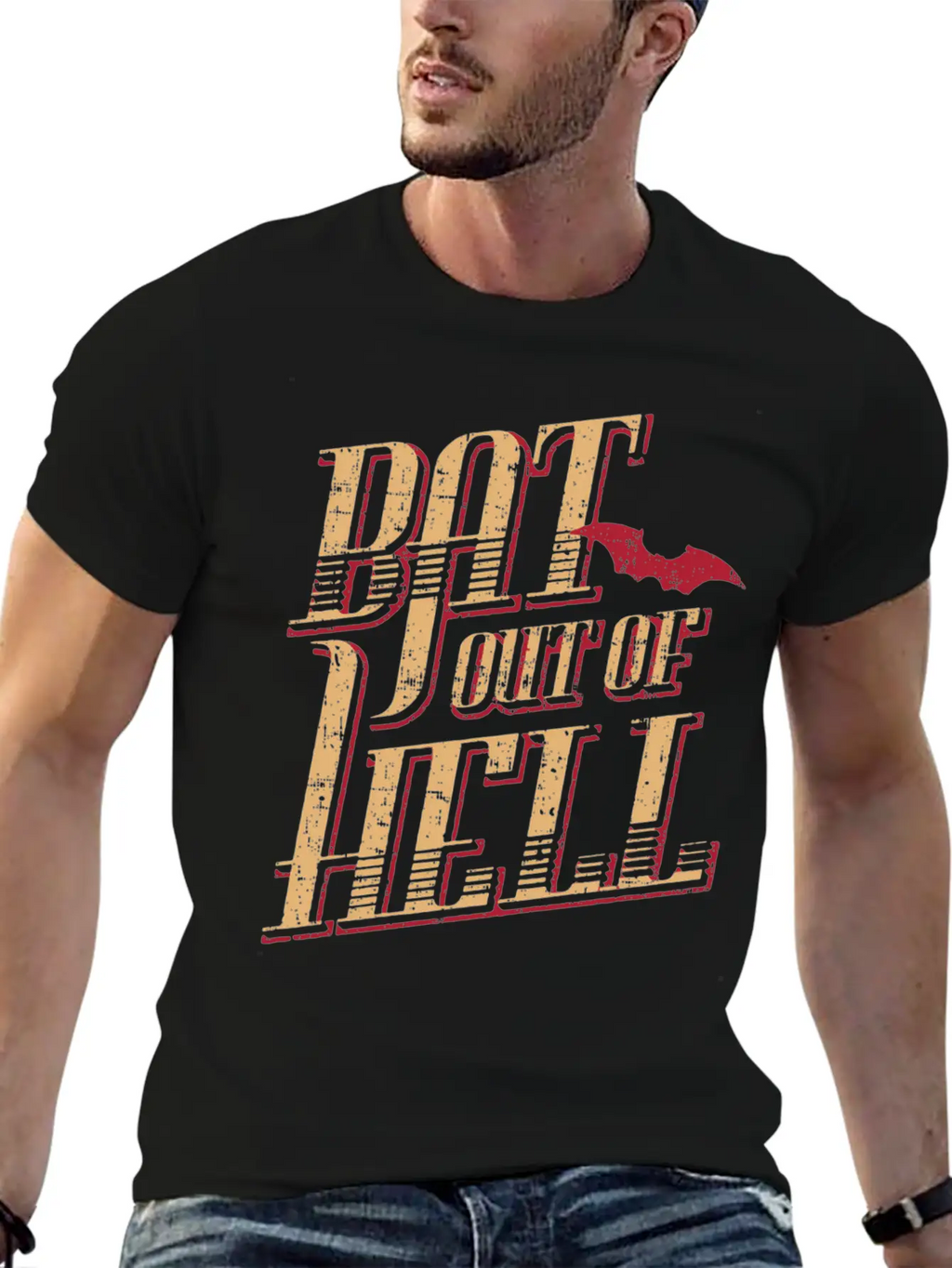 Meat Loaf Bat Out Of Hell Lyric Breathable Soft Cotton T-Shirt – Timeless Casual Look