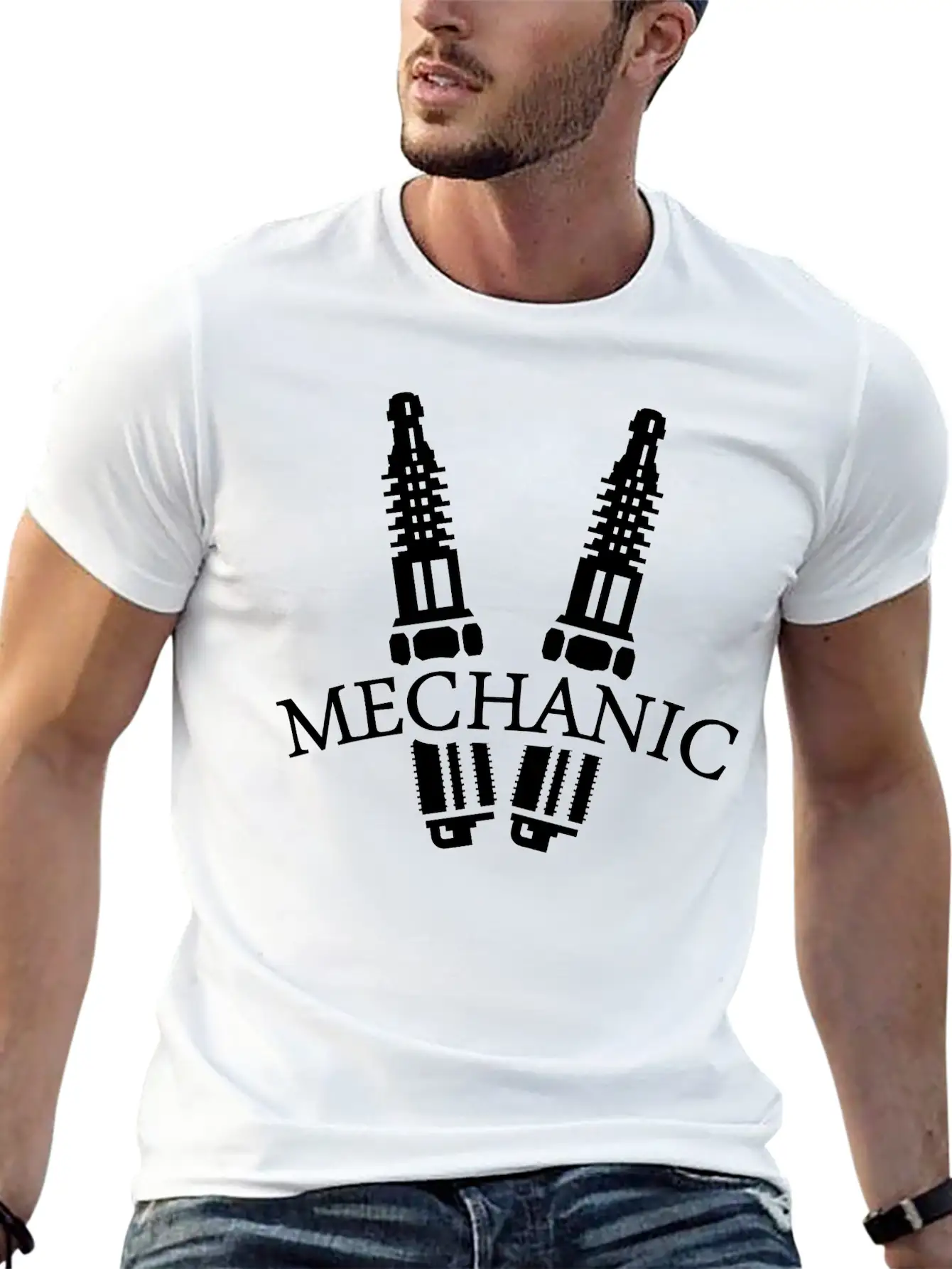 Mechanic (1c) Basic Graphic T-Shirt – Daily Comfort In Soft Cotton