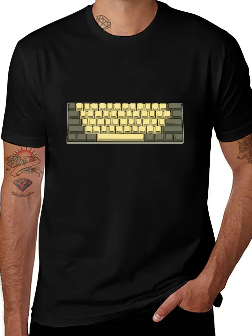 Mechanical Keyboard 60% Retro Breathable Soft Cotton T-Shirt – Timeless Casual Look