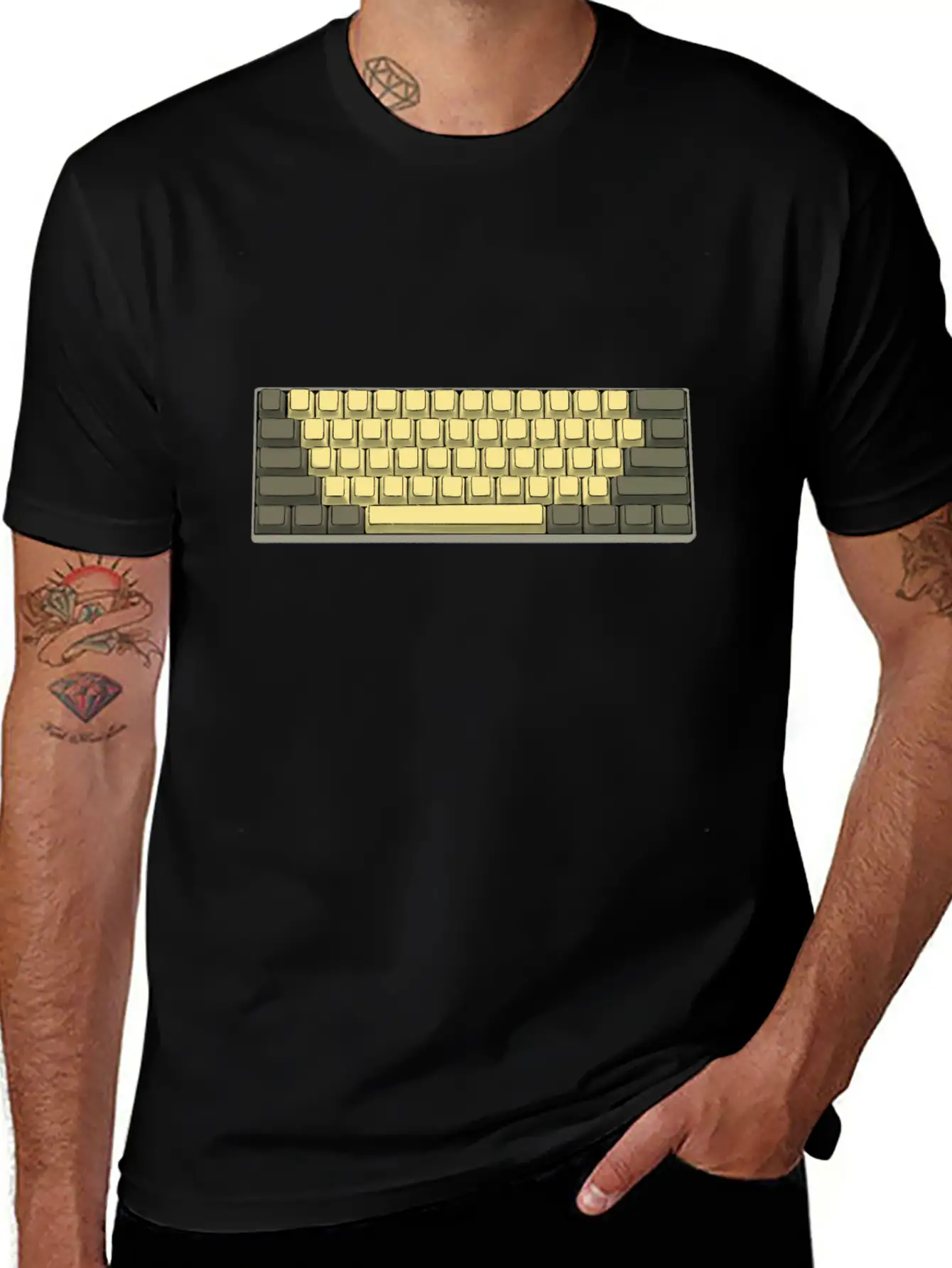 Mechanical Keyboard 60% Retro Breathable Soft Cotton T-Shirt – Timeless Casual Look