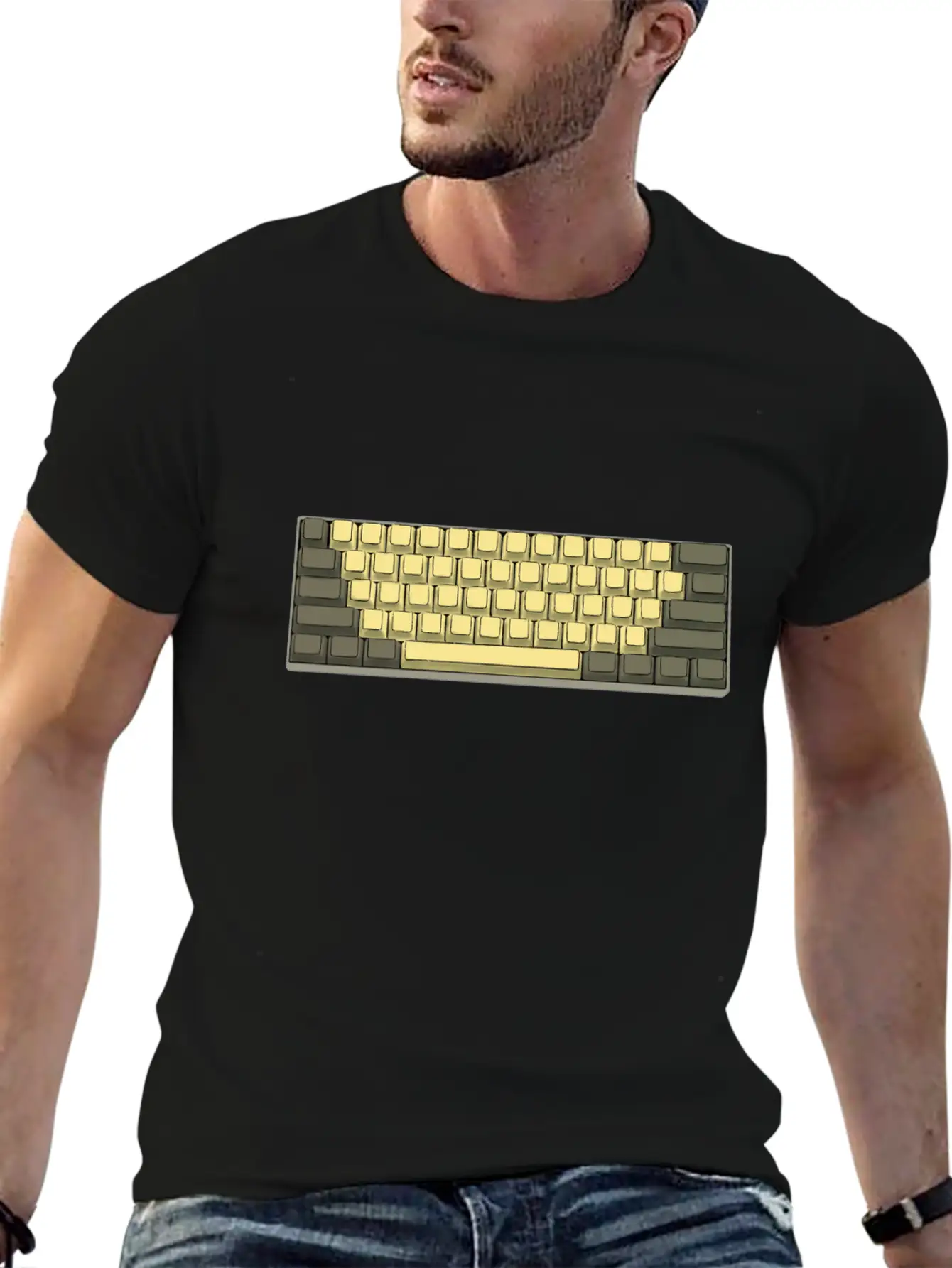 Mechanical Keyboard 60% Retro Breathable Soft Cotton T-Shirt – Timeless Casual Look