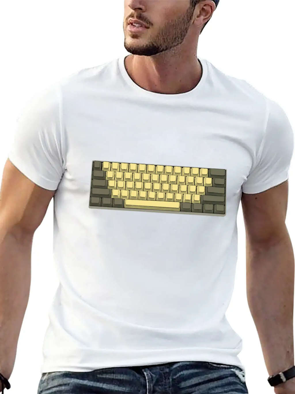 Mechanical Keyboard 60% Retro Breathable Soft Cotton T-Shirt – Timeless Casual Look