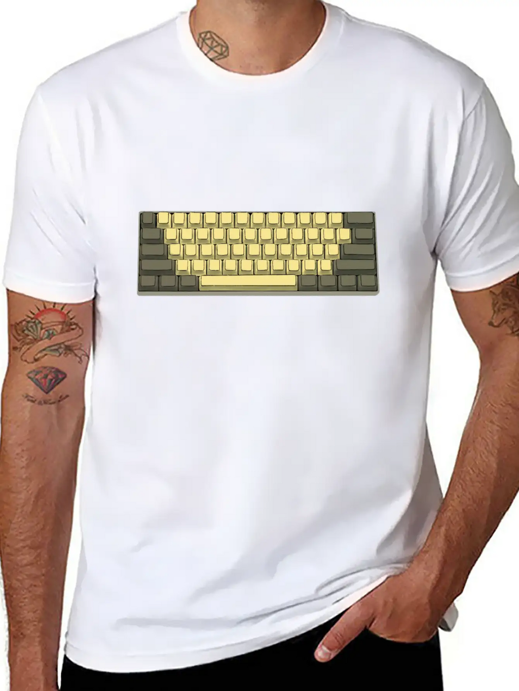 Mechanical Keyboard 60% Retro Breathable Soft Cotton T-Shirt – Timeless Casual Look