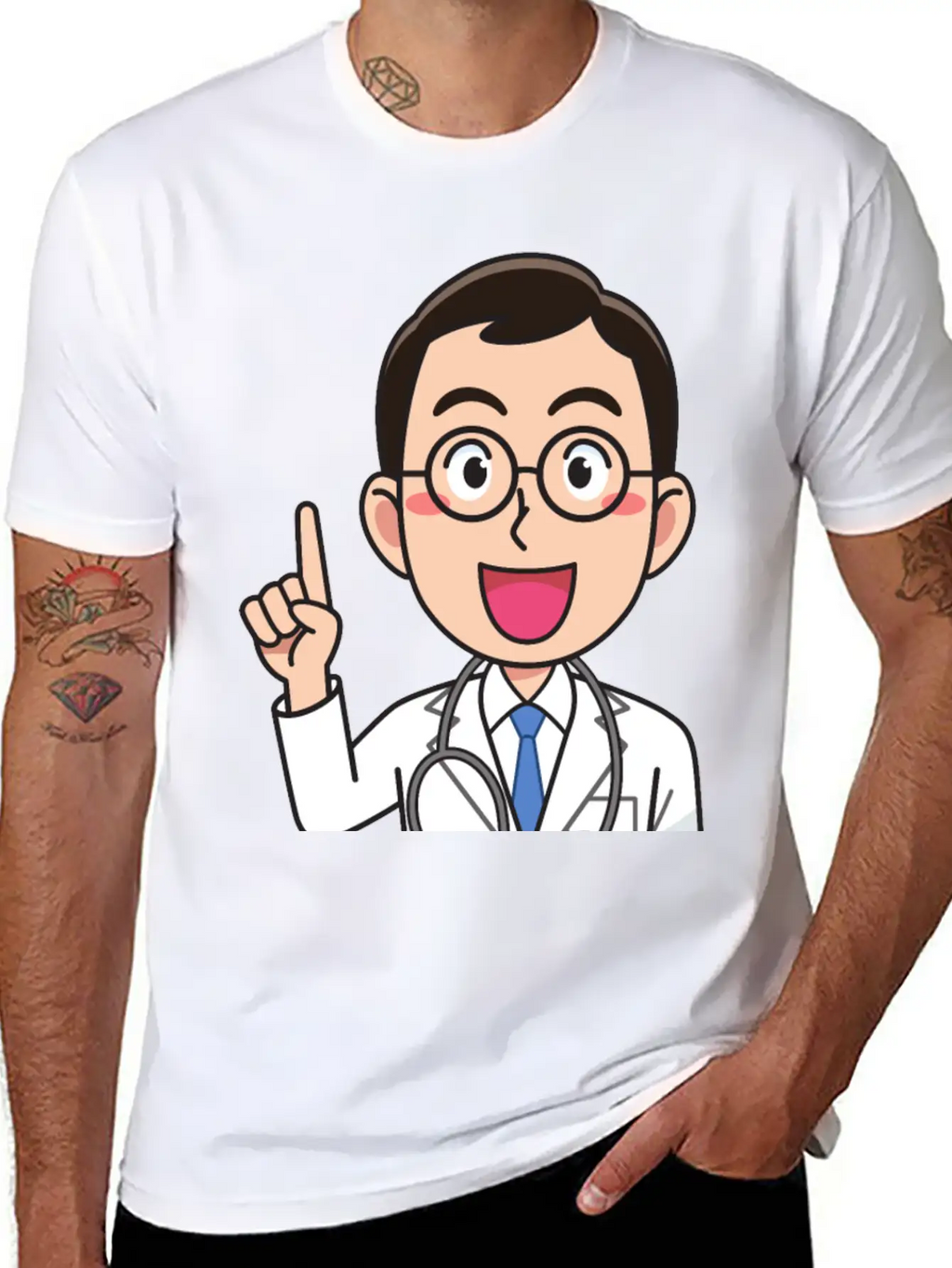 Medicine Doctor Man, With Stethoscope, Talking Classic Cotton Tee – Unisex Comfort For Any Season