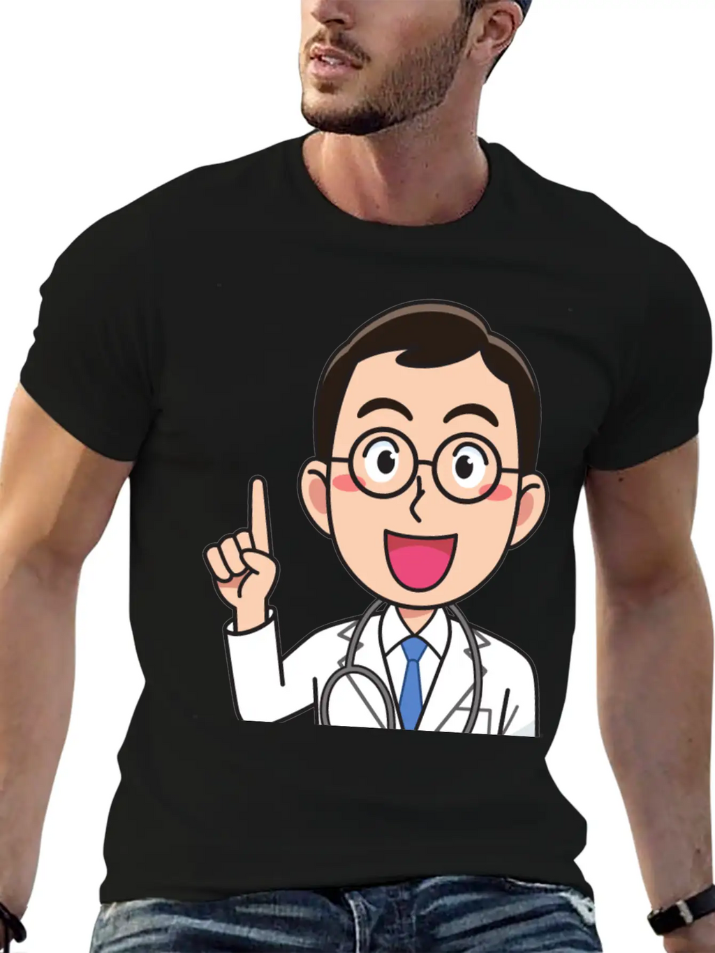 Medicine Doctor Man, With Stethoscope, Talking Classic Cotton Tee – Unisex Comfort For Any Season
