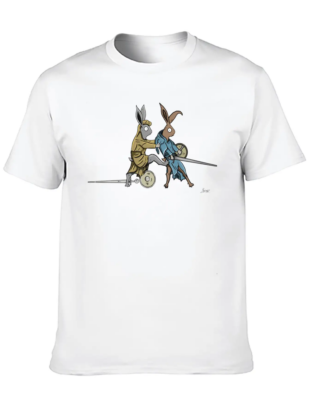 Medieval Rabbits In The Towerfechtbuch Timeless Short Sleeve Tee – Comfy And Minimalist Design