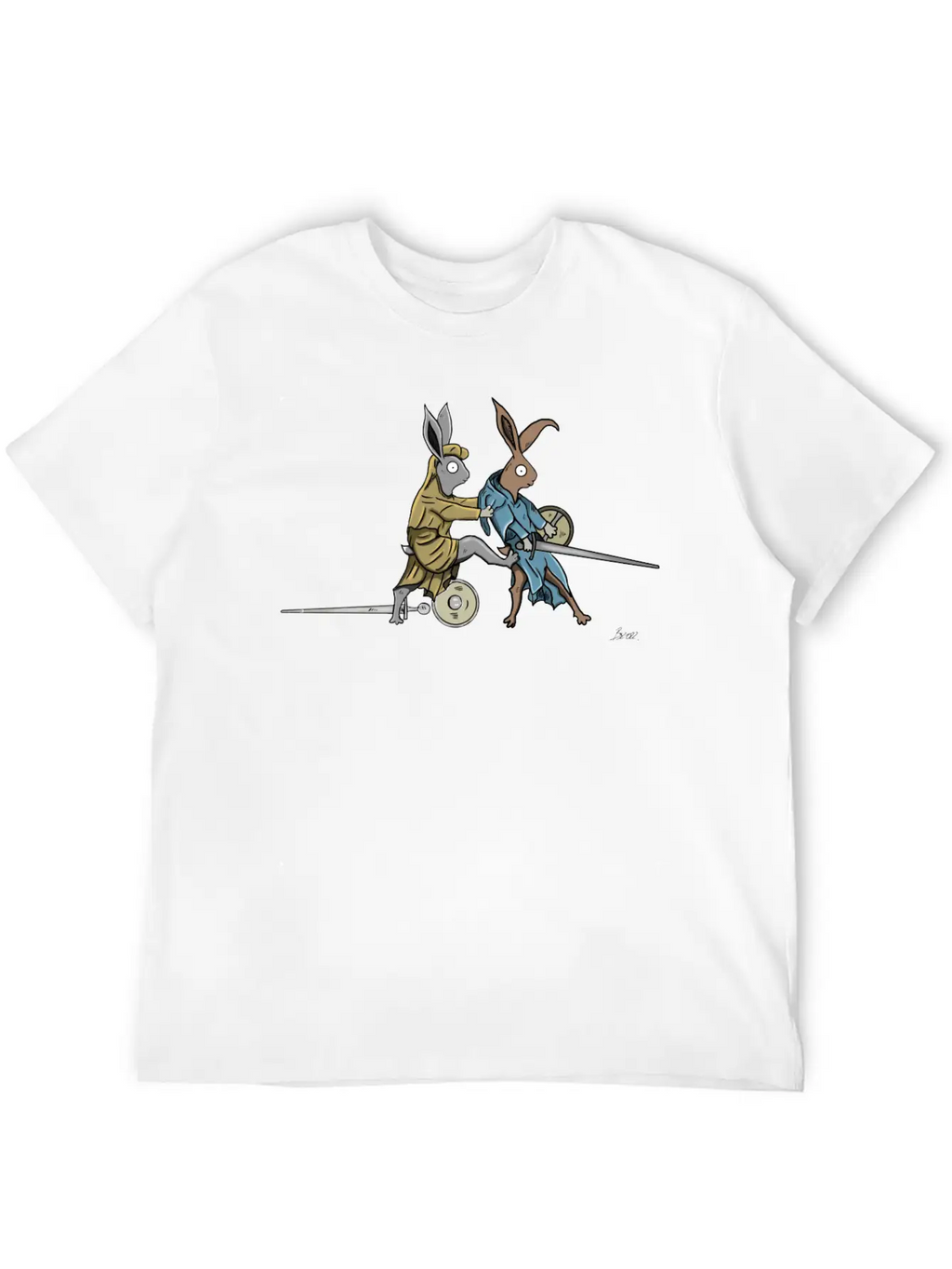 Medieval Rabbits In The Towerfechtbuch Timeless Short Sleeve Tee – Comfy And Minimalist Design