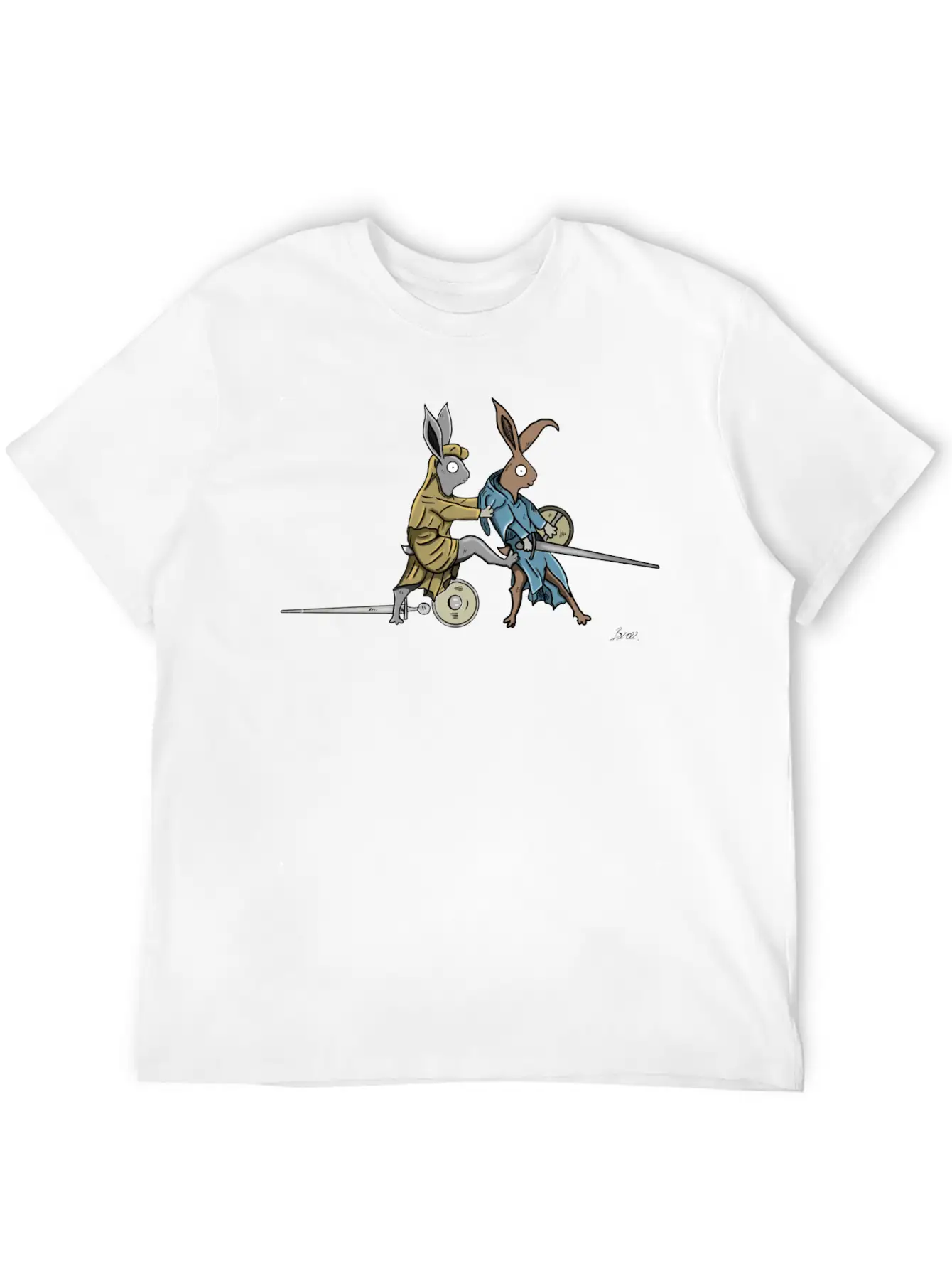 Medieval Rabbits In The Towerfechtbuch Timeless Short Sleeve Tee – Comfy And Minimalist Design