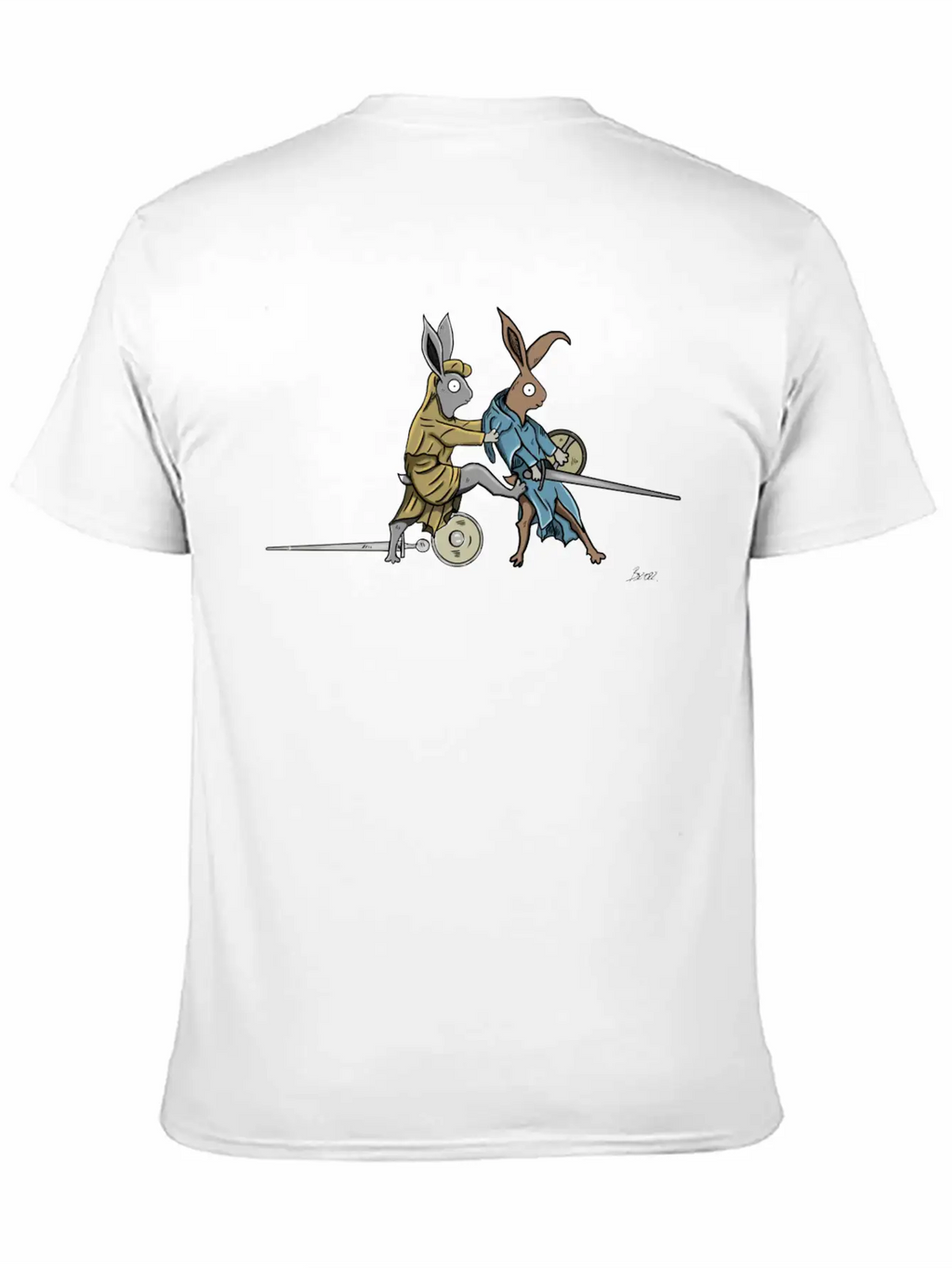 Medieval Rabbits In The Towerfechtbuch Timeless Short Sleeve Tee – Comfy And Minimalist Design