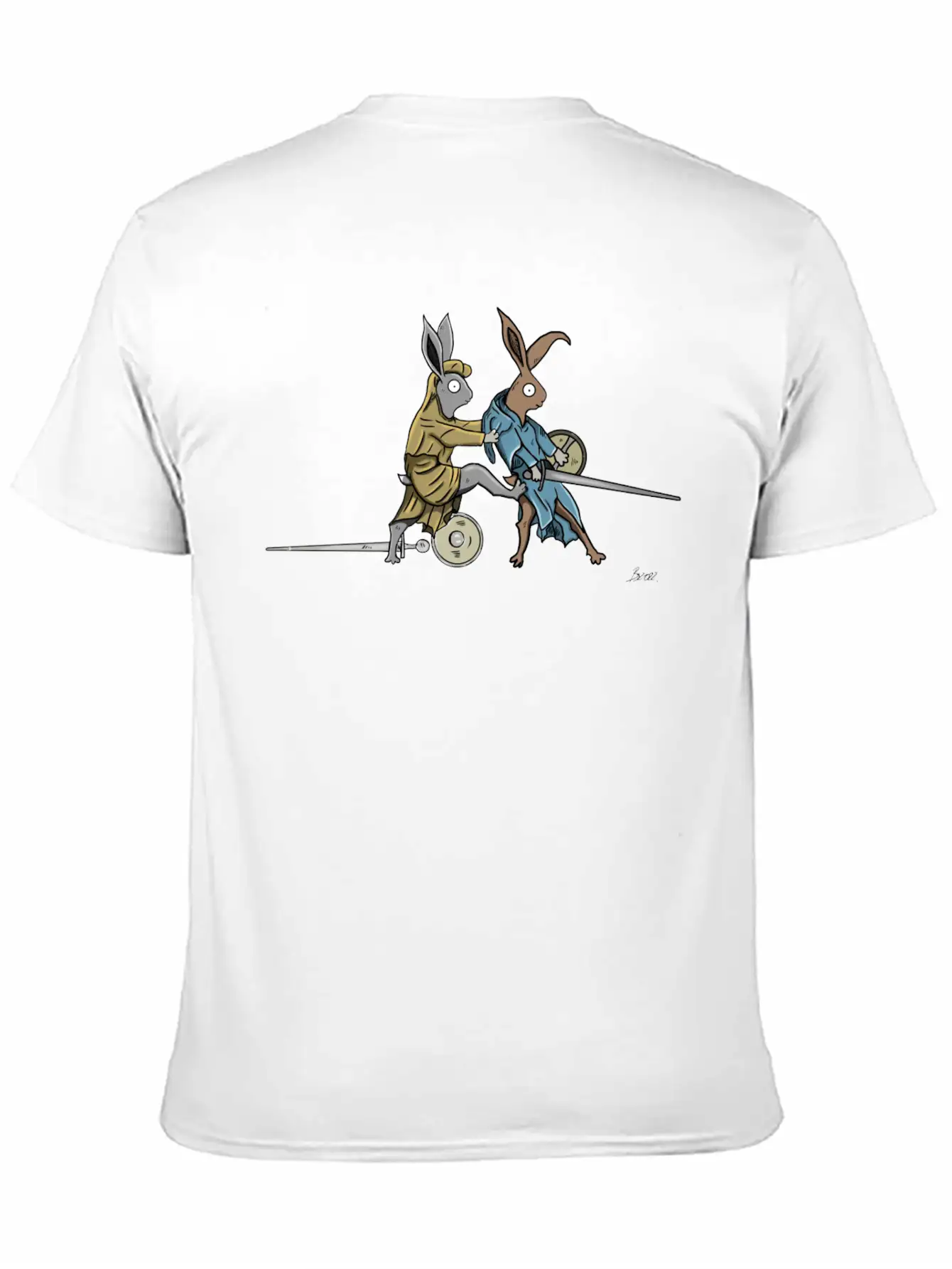 Medieval Rabbits In The Towerfechtbuch Timeless Short Sleeve Tee – Comfy And Minimalist Design