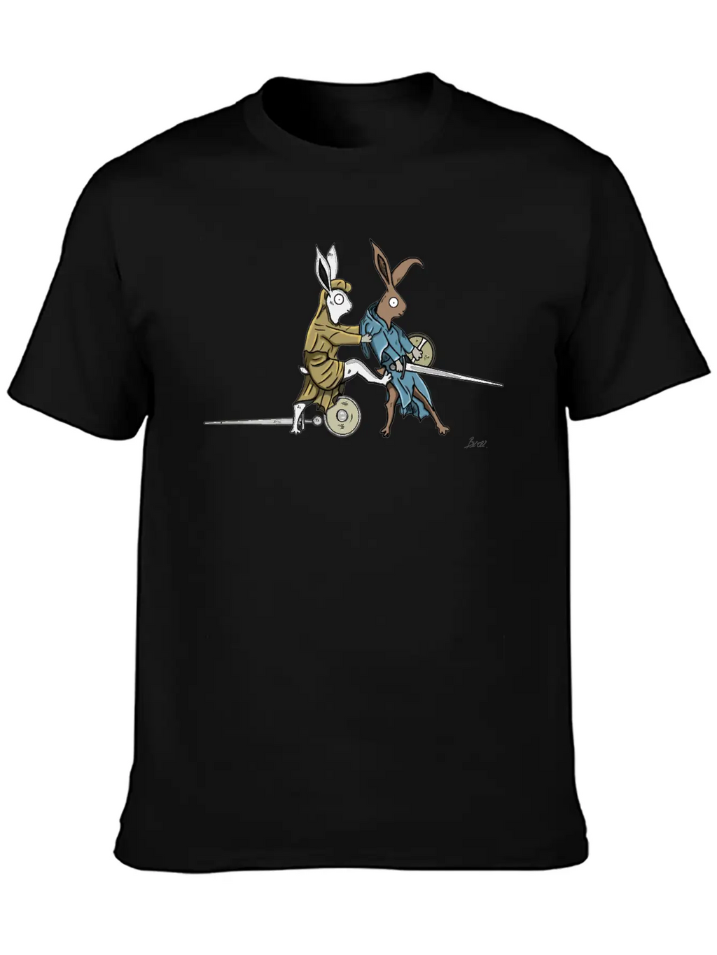Medieval Rabbits In The Towerfechtbuch Timeless Short Sleeve Tee – Comfy And Minimalist Design
