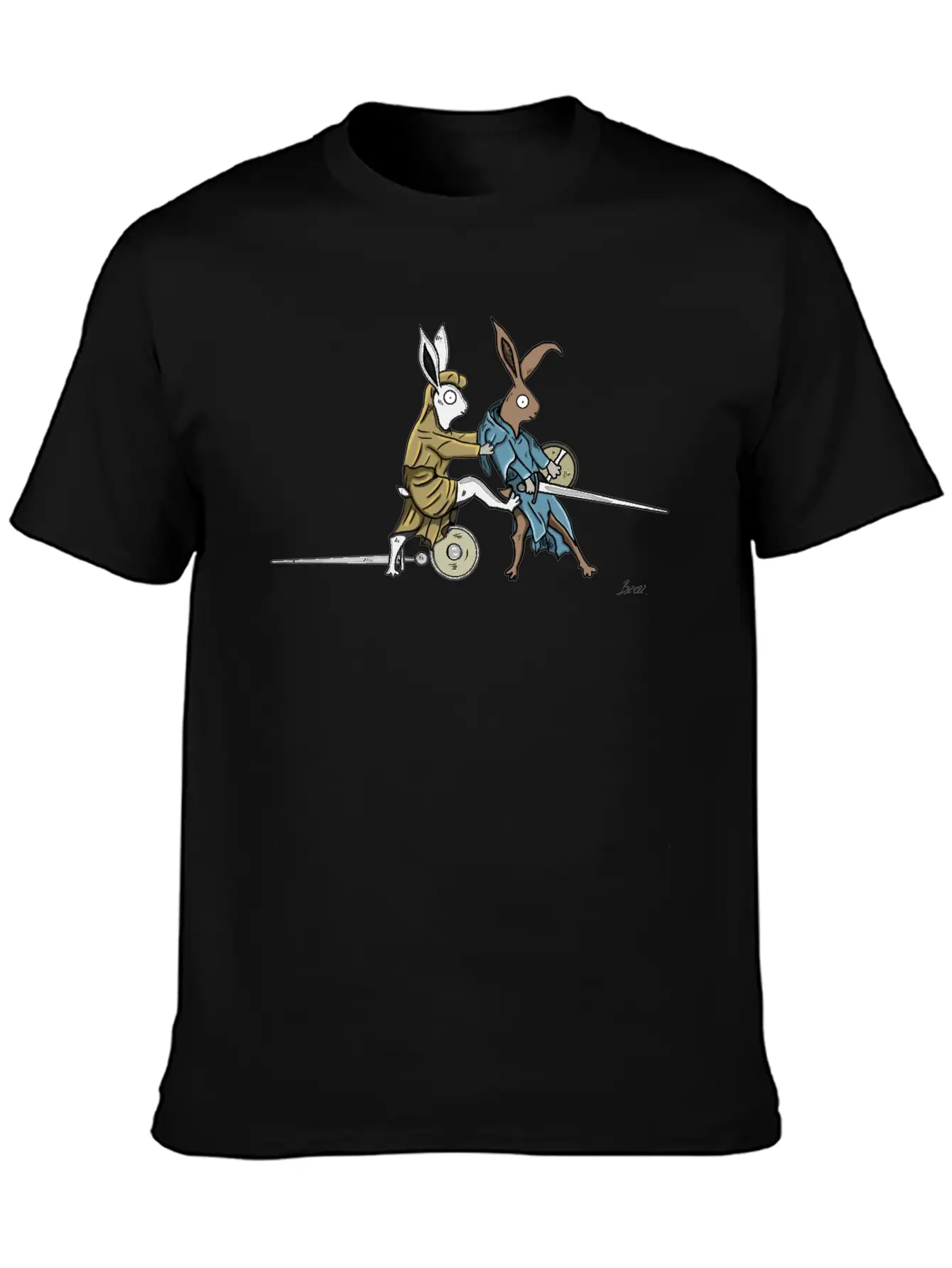 Medieval Rabbits In The Towerfechtbuch Timeless Short Sleeve Tee – Comfy And Minimalist Design